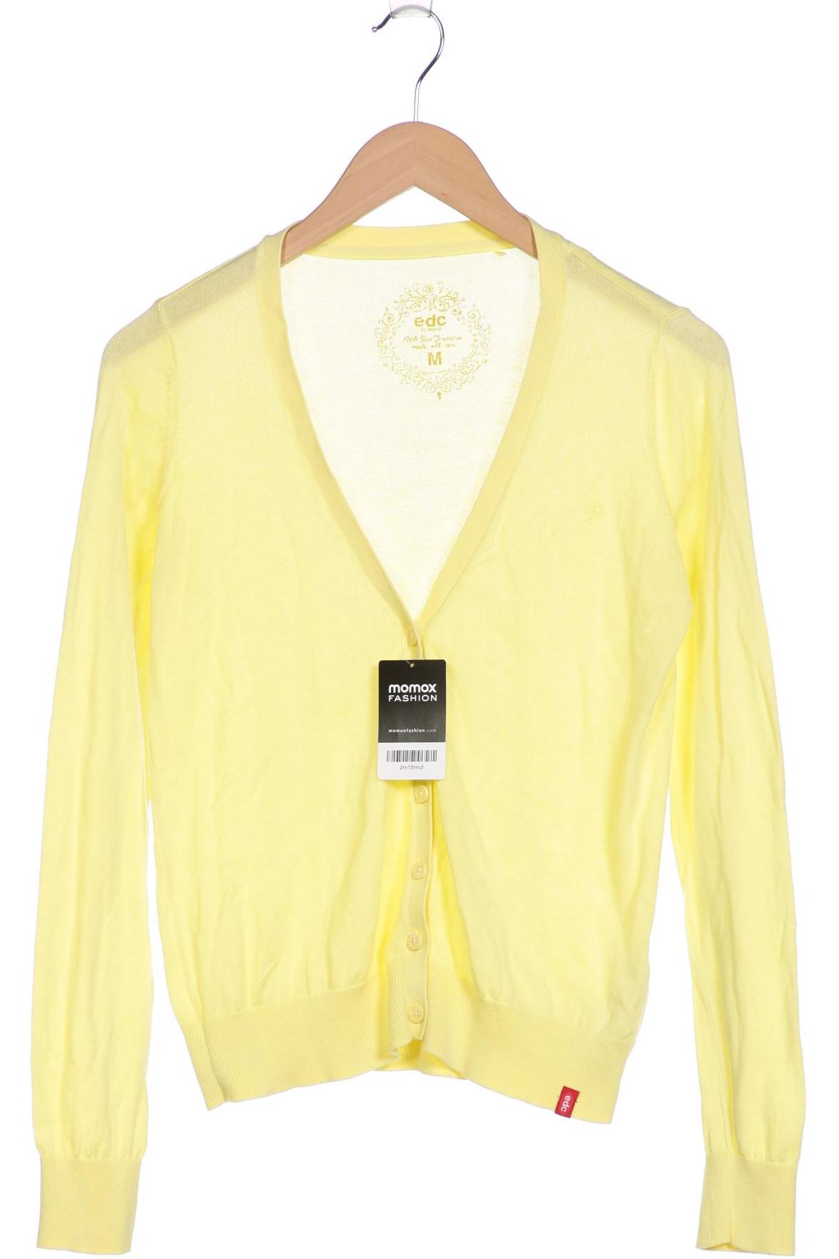 

edc by Esprit Damen Strickjacke, gelb, Gr. 38