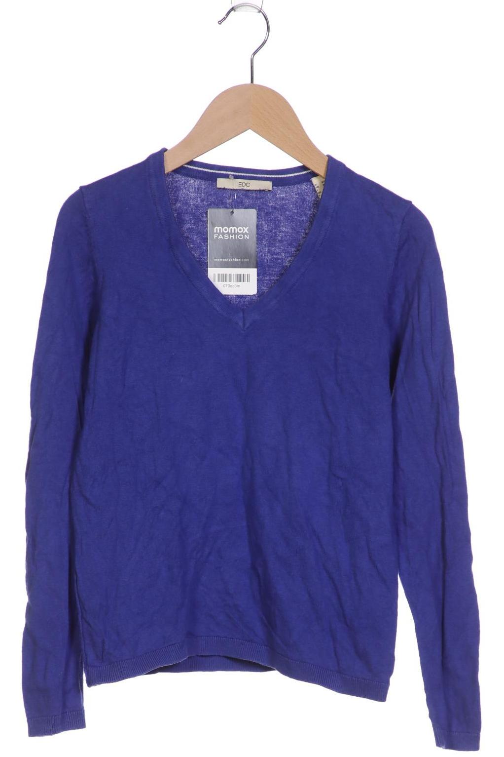 

edc by Esprit Damen Pullover, blau, Gr. 34