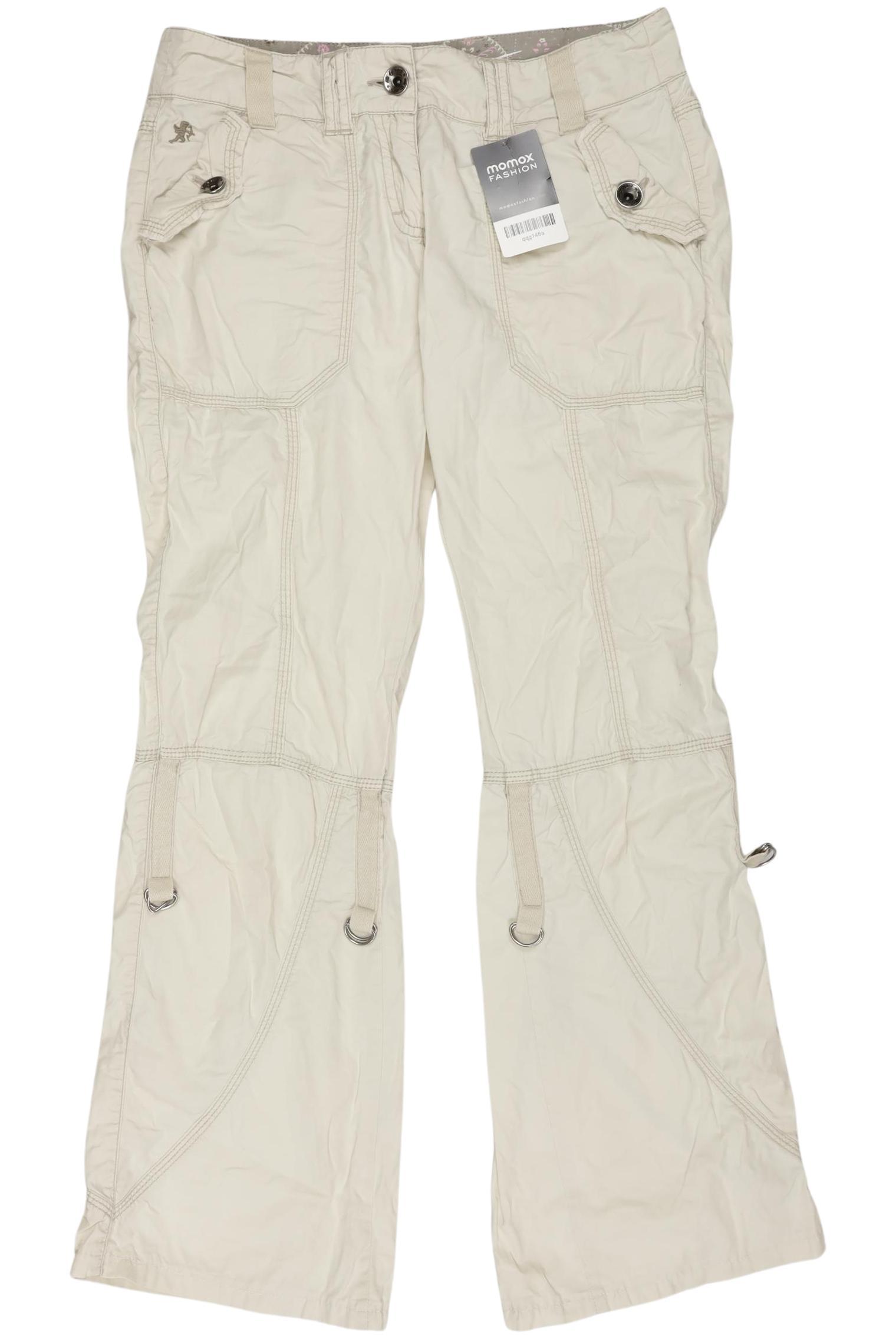 

edc by Esprit Damen Stoffhose, beige, Gr. 34