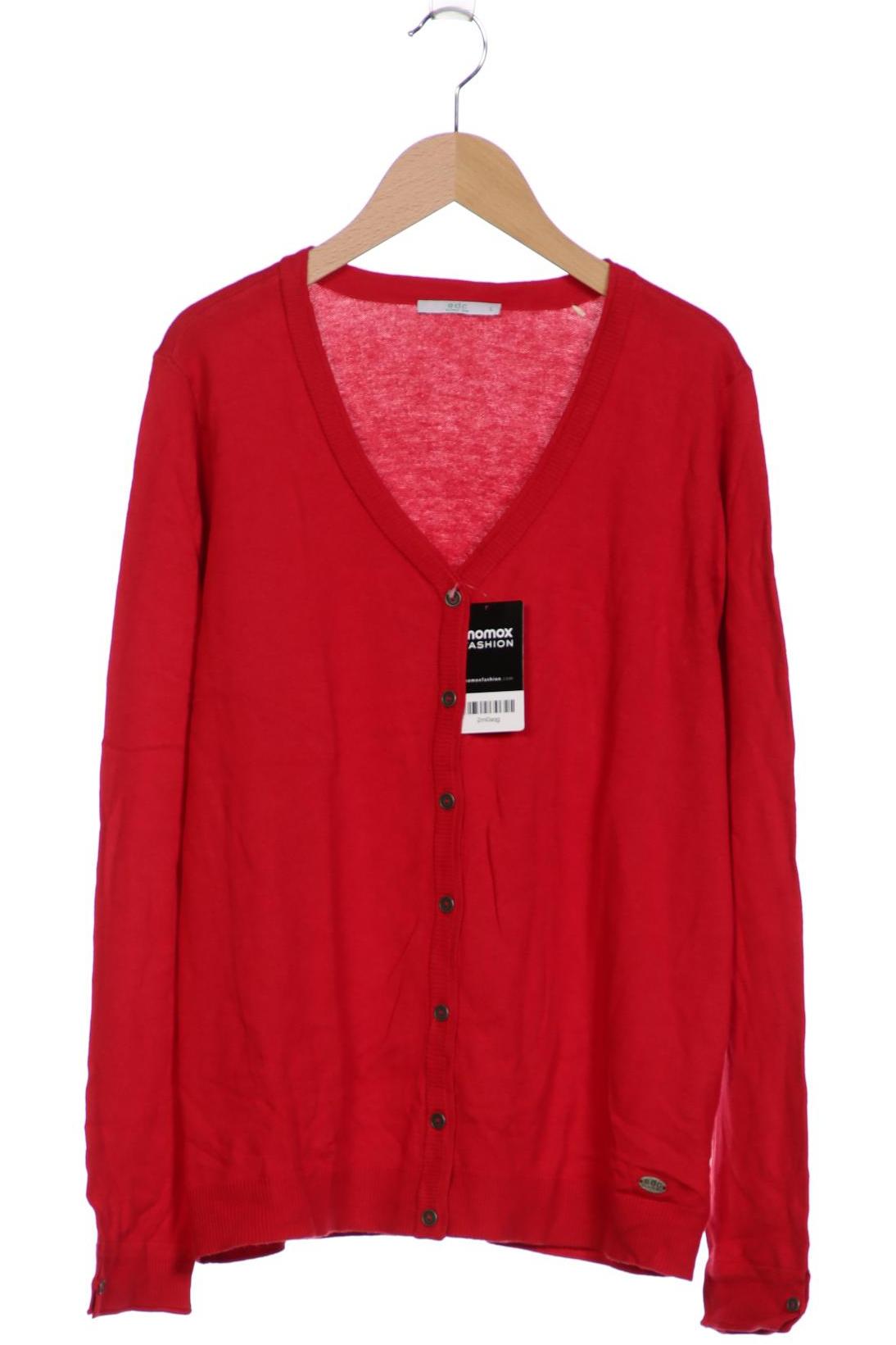 

edc by Esprit Damen Strickjacke, rot, Gr. 42