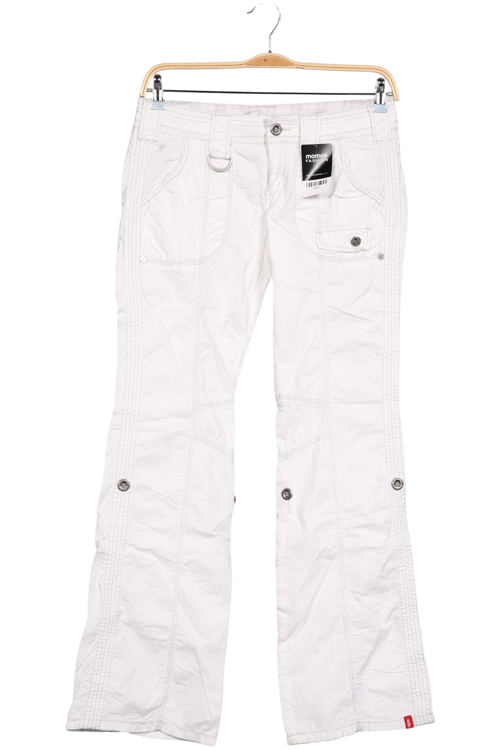 

edc by Esprit Damen Stoffhose, weiß, Gr. 38