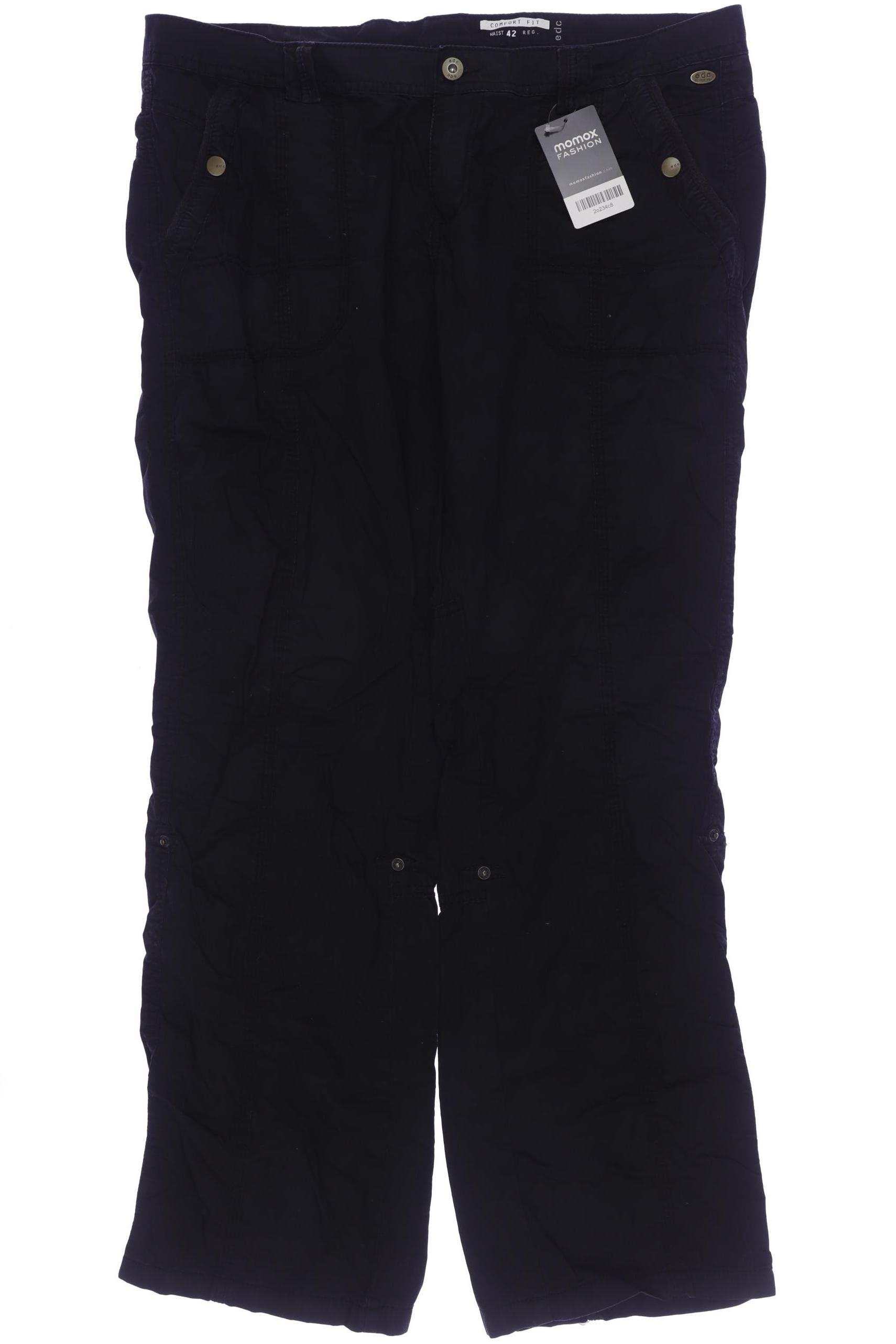 

edc by Esprit Damen Stoffhose, schwarz, Gr. 42