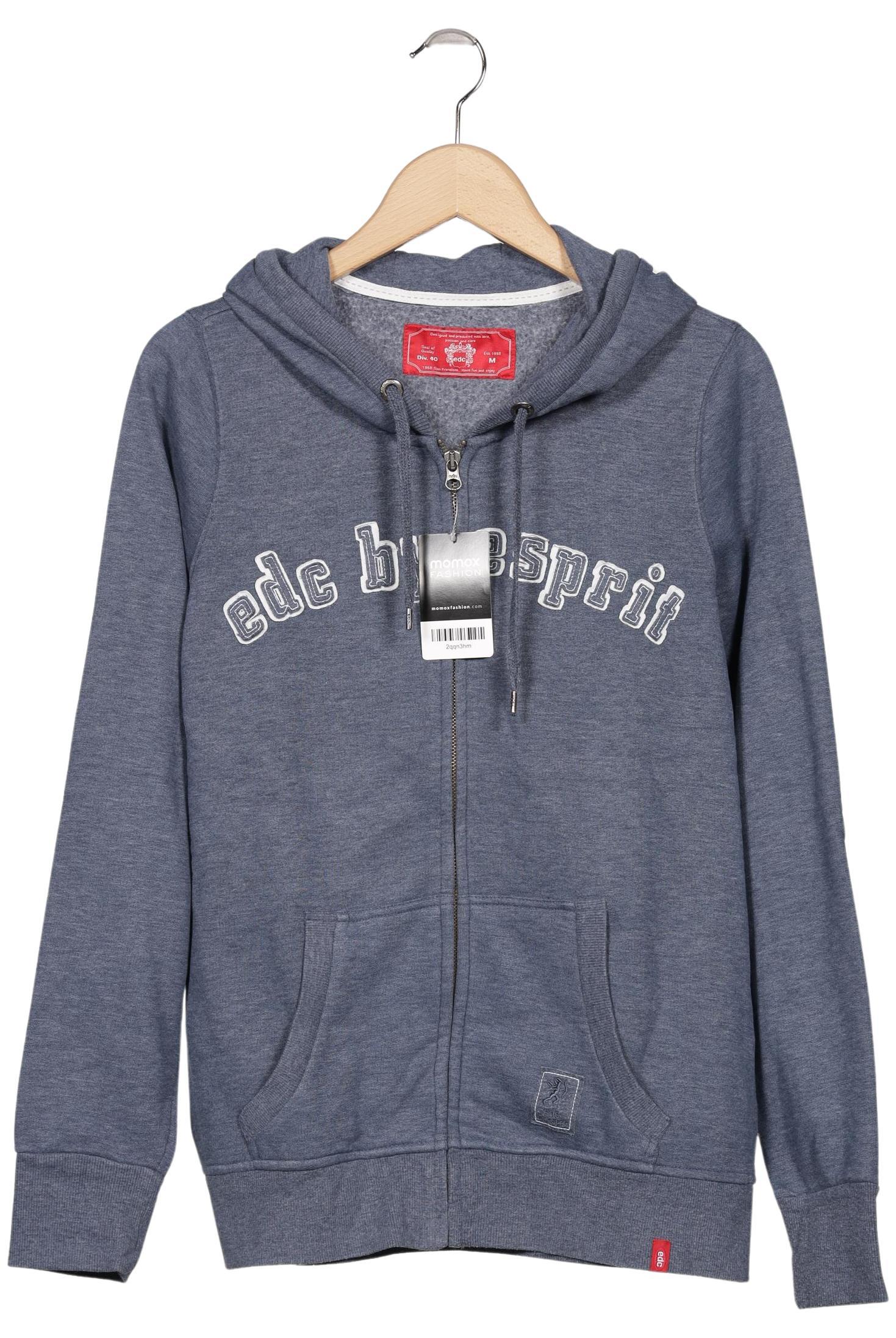 

edc by Esprit Damen Kapuzenpullover, blau, Gr. 38