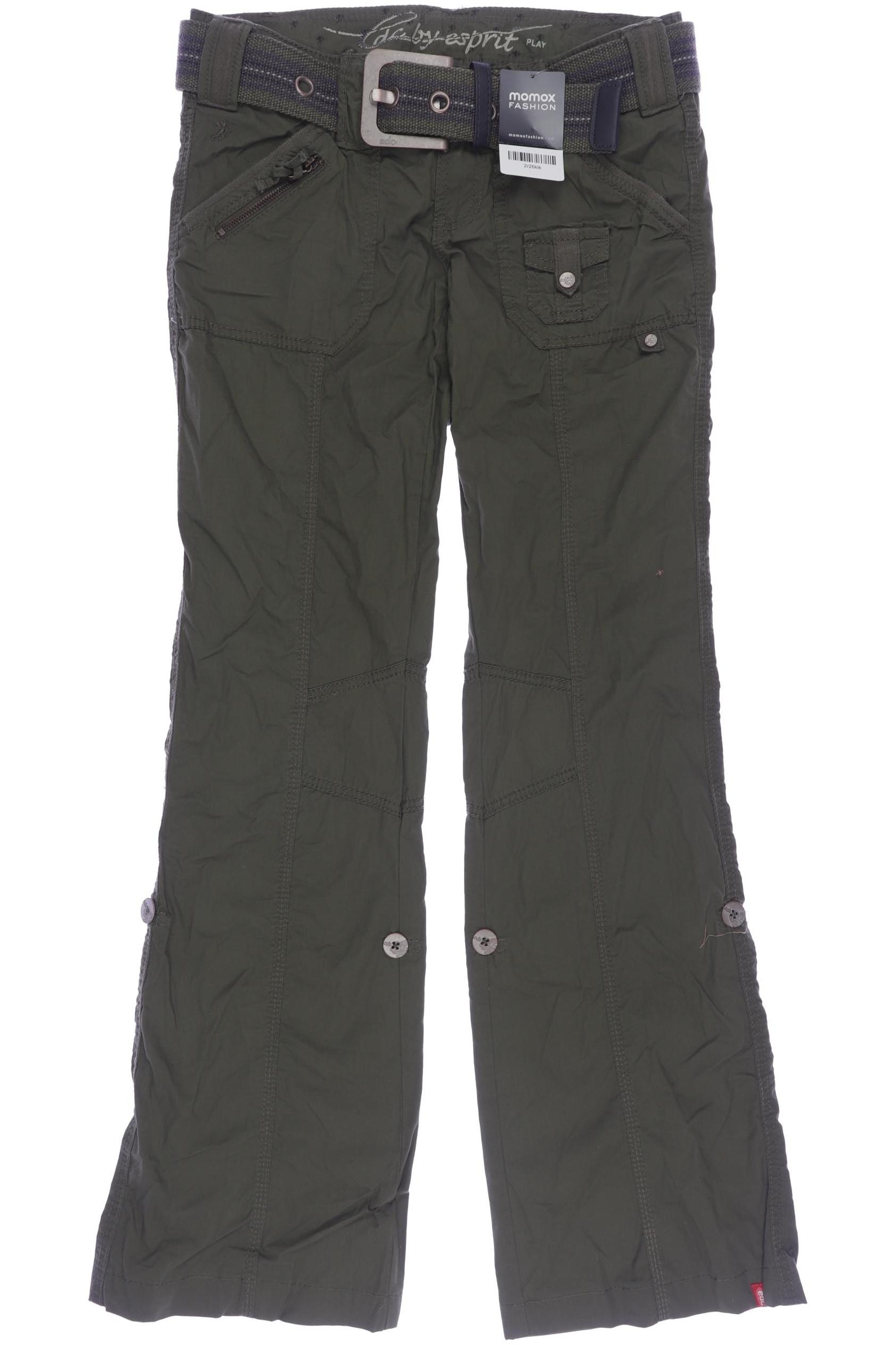 

edc by Esprit Damen Stoffhose, grün, Gr. 36
