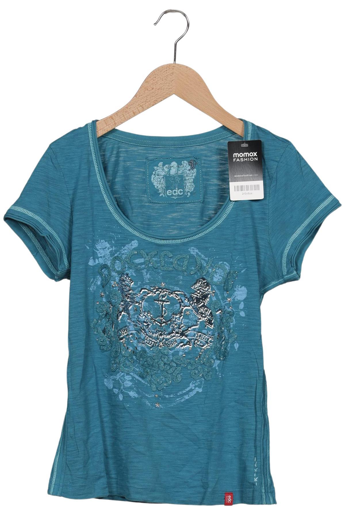 

edc by Esprit Damen T-Shirt, türkis, Gr. 36