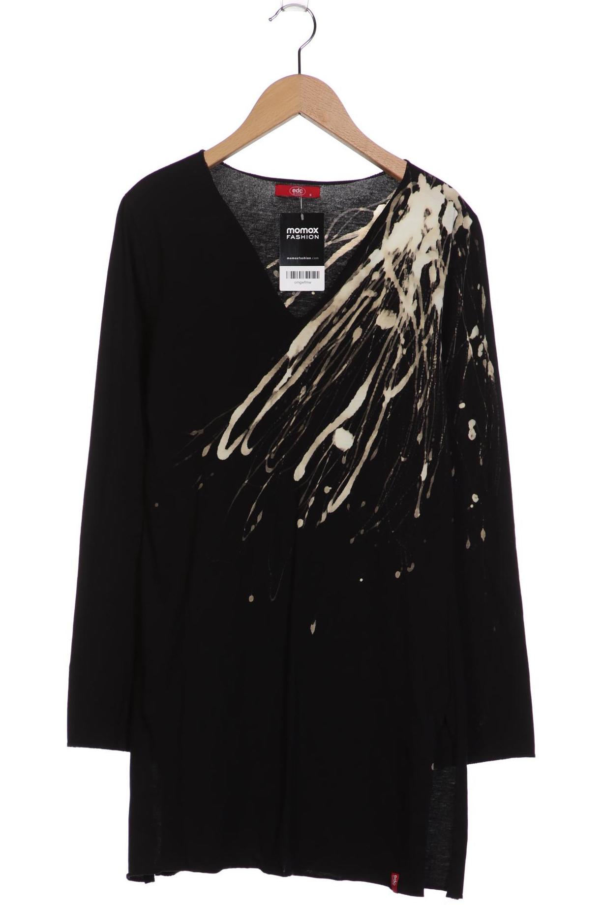 

edc by Esprit Damen Langarmshirt, schwarz, Gr. 36