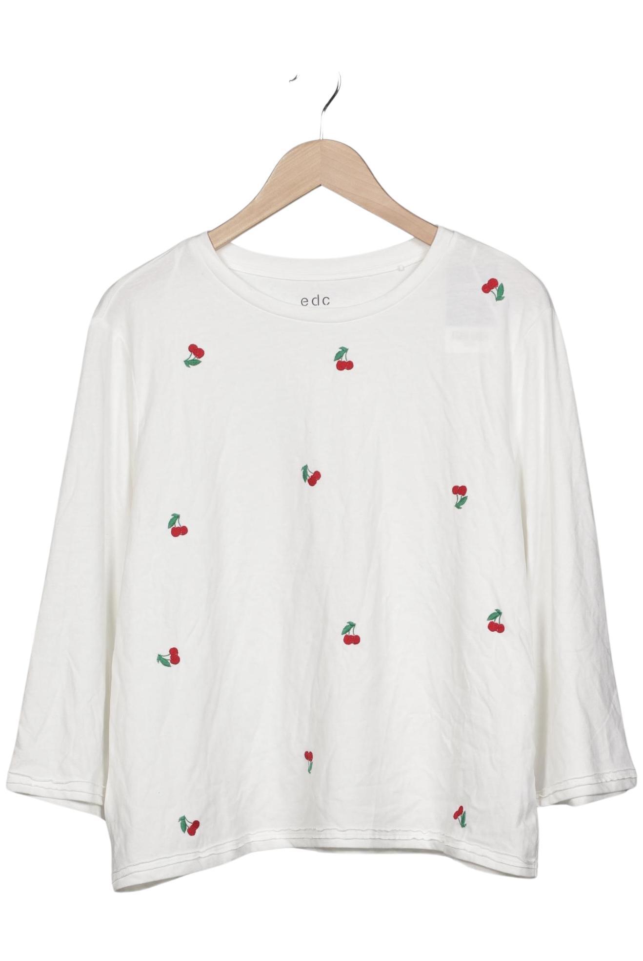 

edc by Esprit Damen Langarmshirt, weiß, Gr. 44