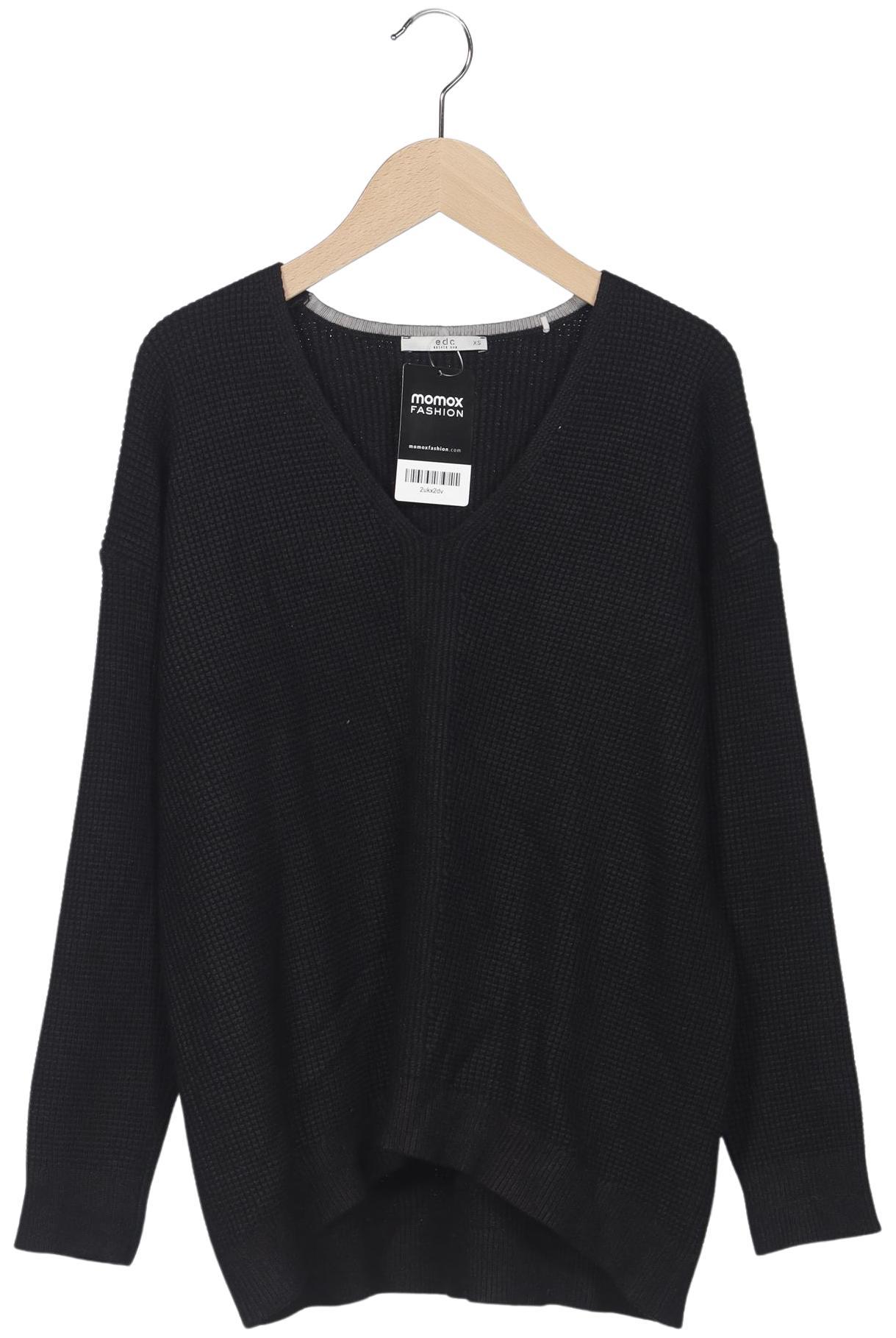 

edc by Esprit Damen Pullover, schwarz, Gr. 34