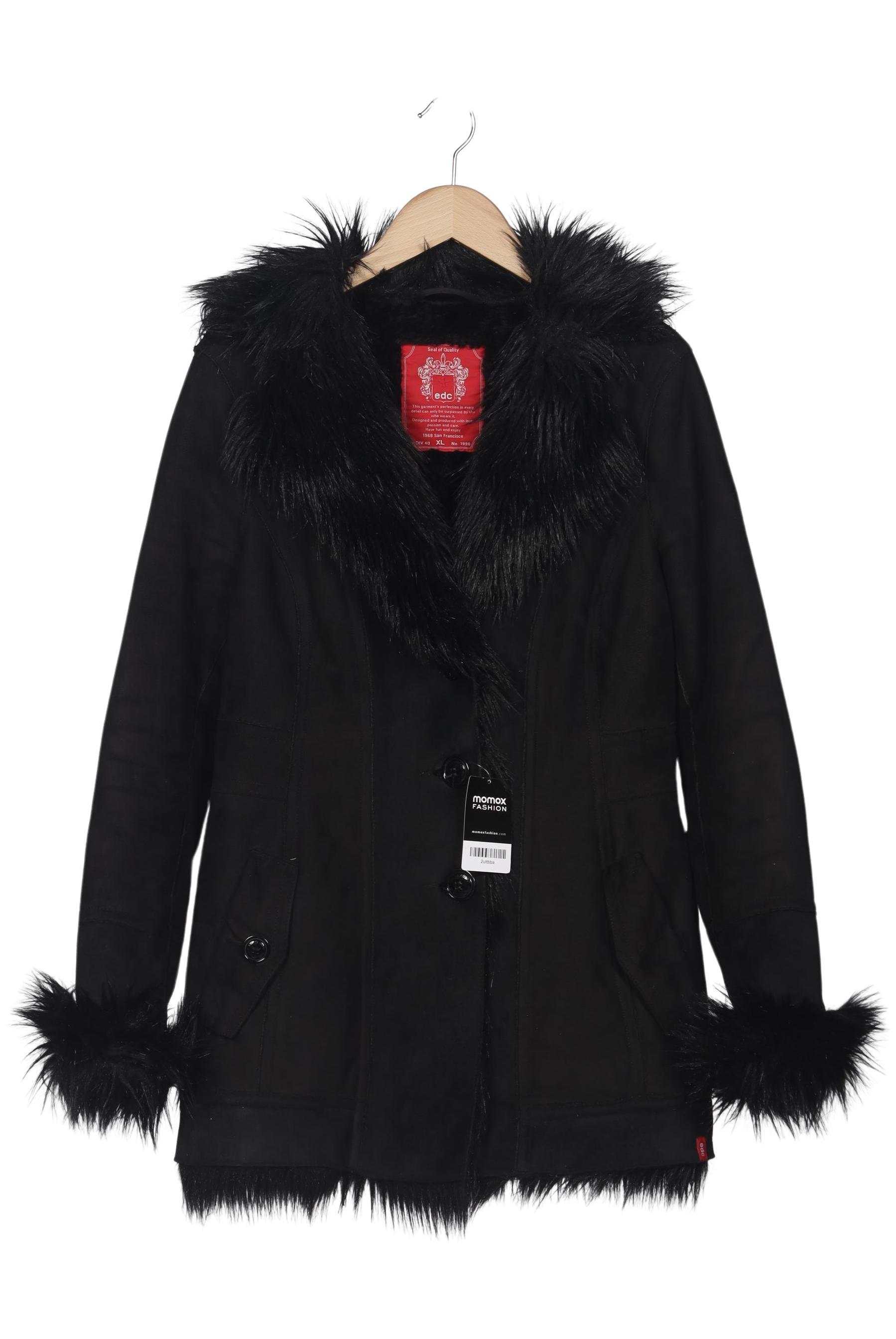 

edc by Esprit Damen Mantel, schwarz, Gr. 44