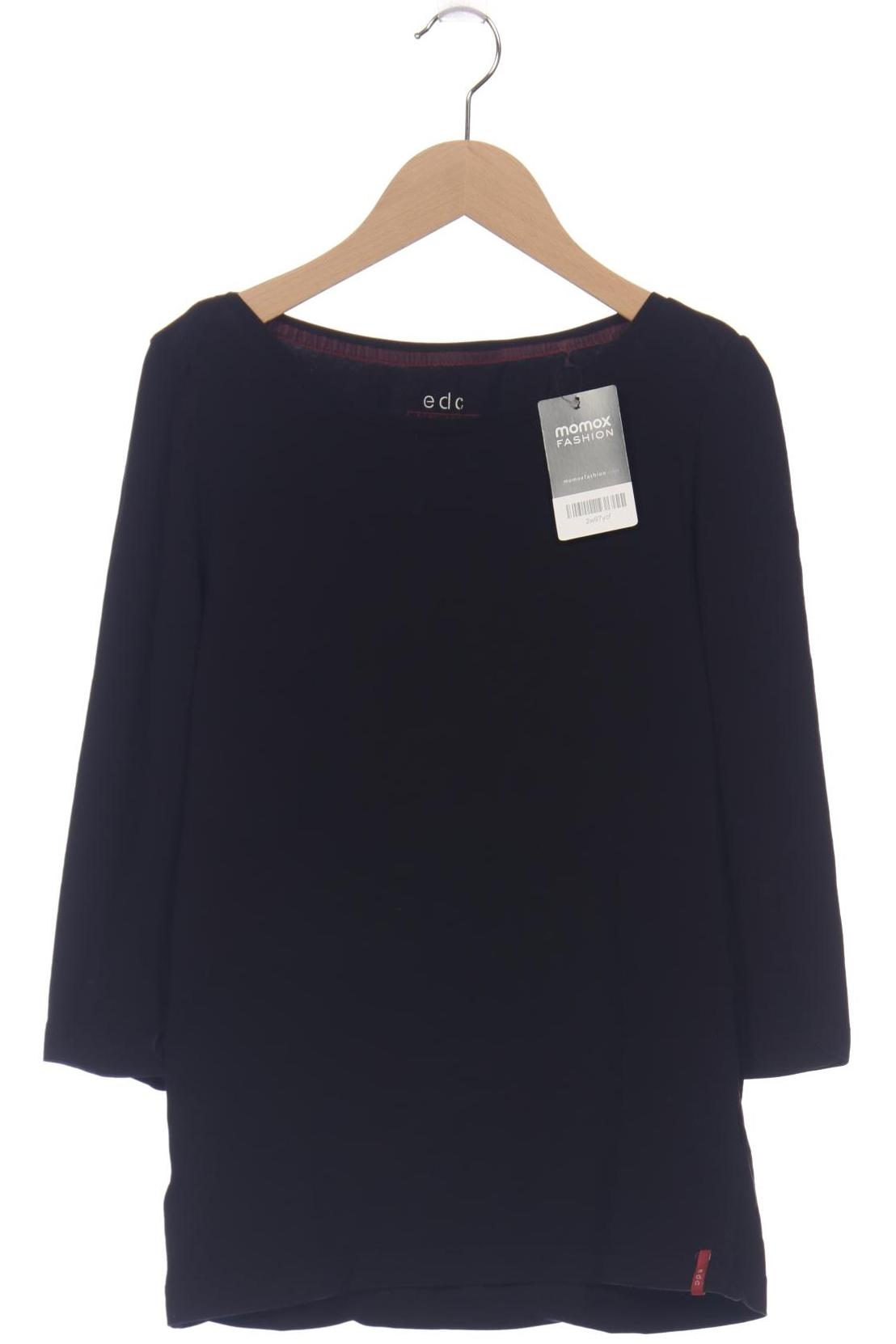 

edc by Esprit Damen Langarmshirt, schwarz, Gr. 36