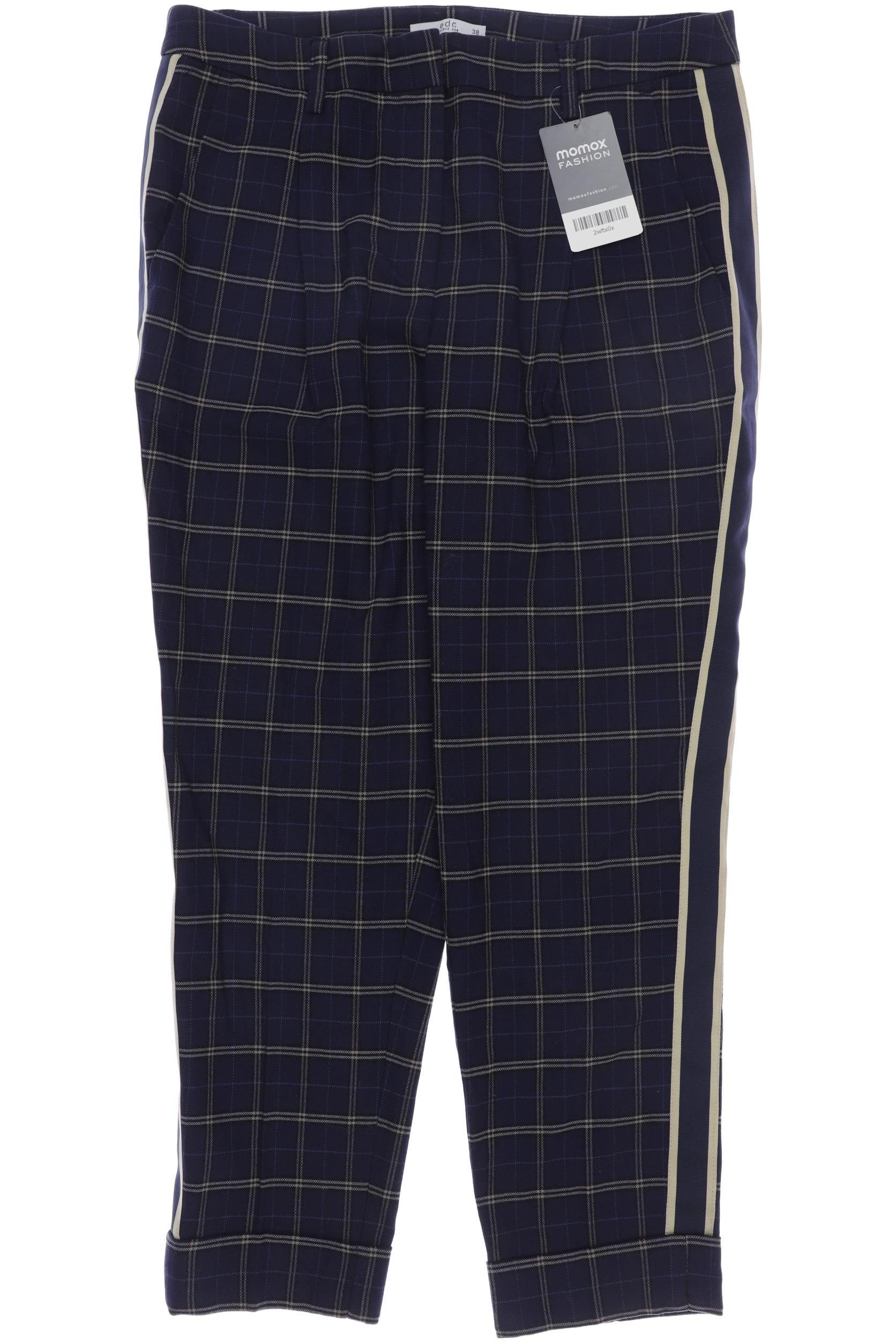

edc by Esprit Damen Stoffhose, marineblau, Gr. 38