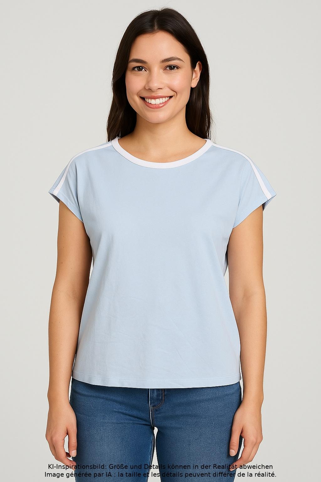 

edc by Esprit Damen T-Shirt, hellblau, Gr. 44