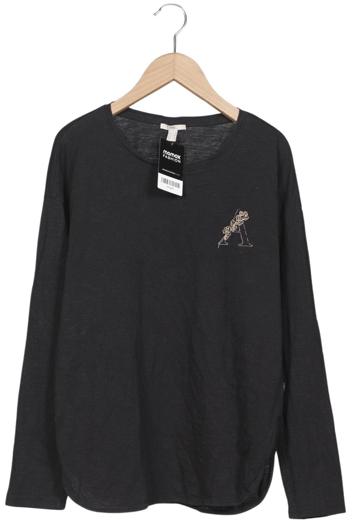 

edc by Esprit Damen Langarmshirt, schwarz, Gr. 36