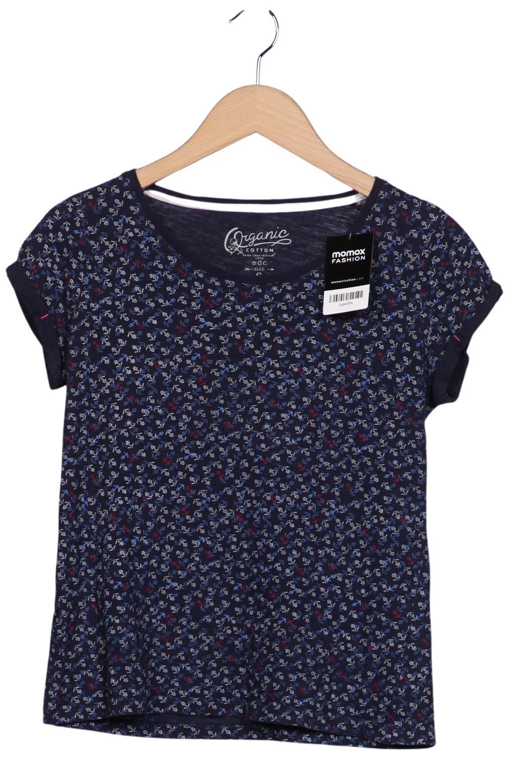 

edc by Esprit Damen T-Shirt, marineblau, Gr. 36