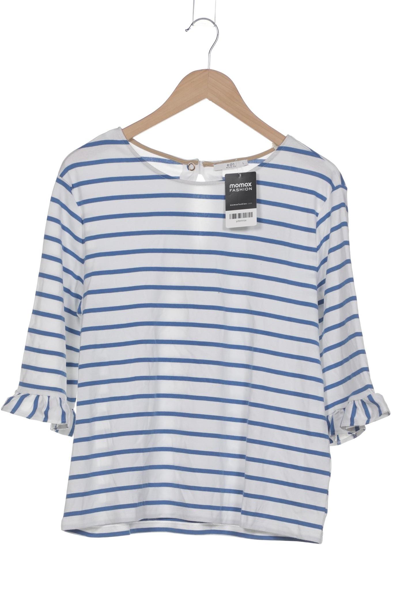 

edc by Esprit Damen Langarmshirt, blau, Gr. 42