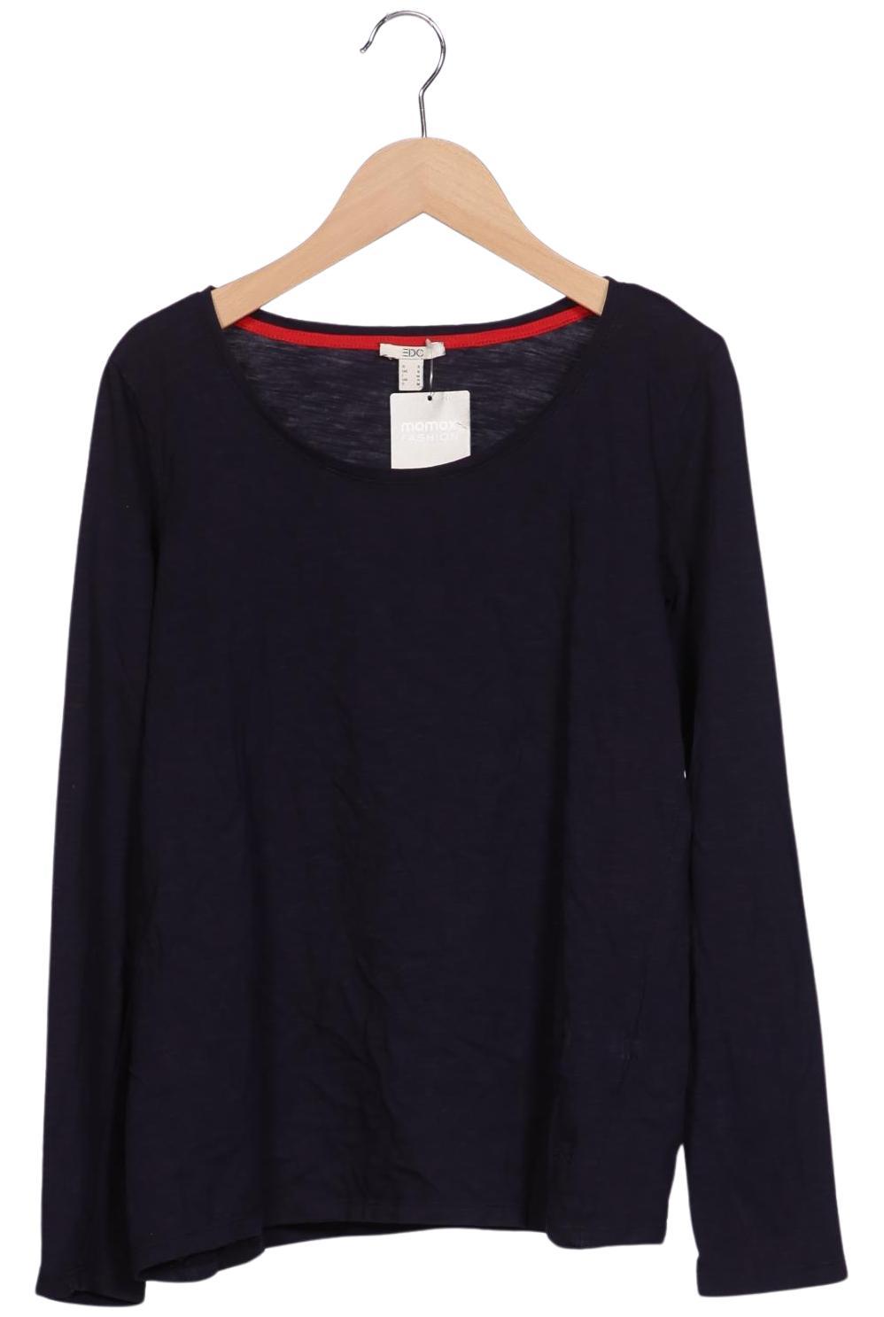 

edc by Esprit Damen Langarmshirt, marineblau, Gr. 36