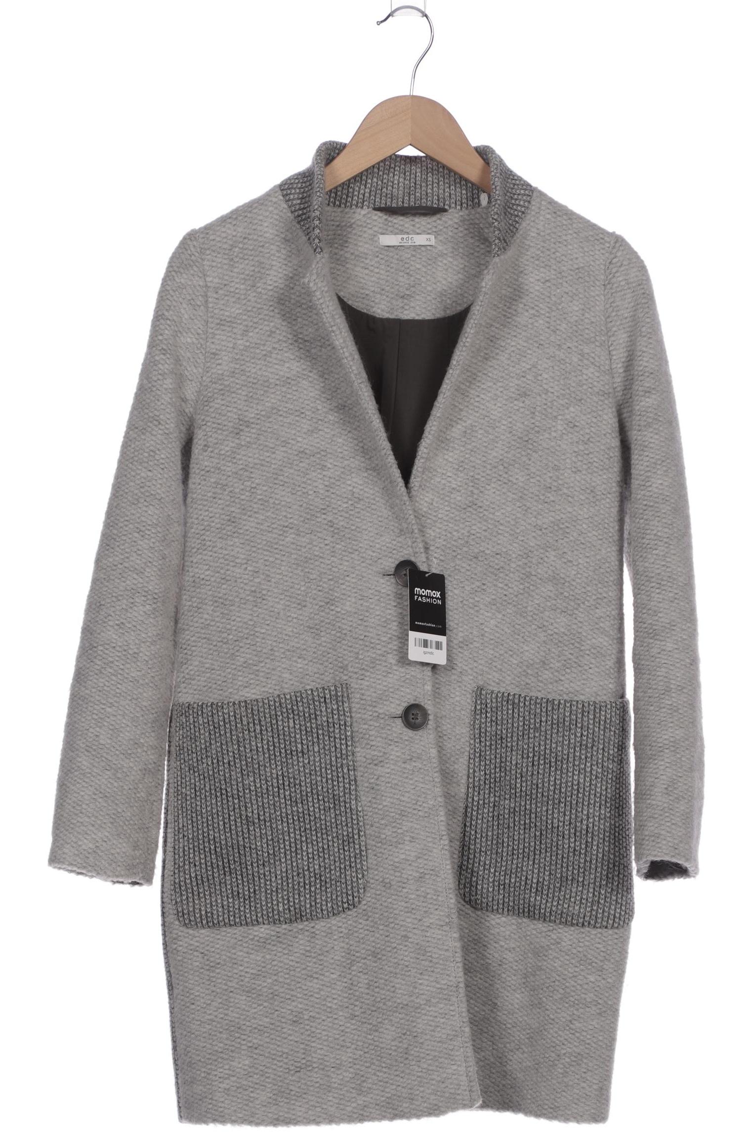

edc by Esprit Damen Mantel, grau, Gr. 34