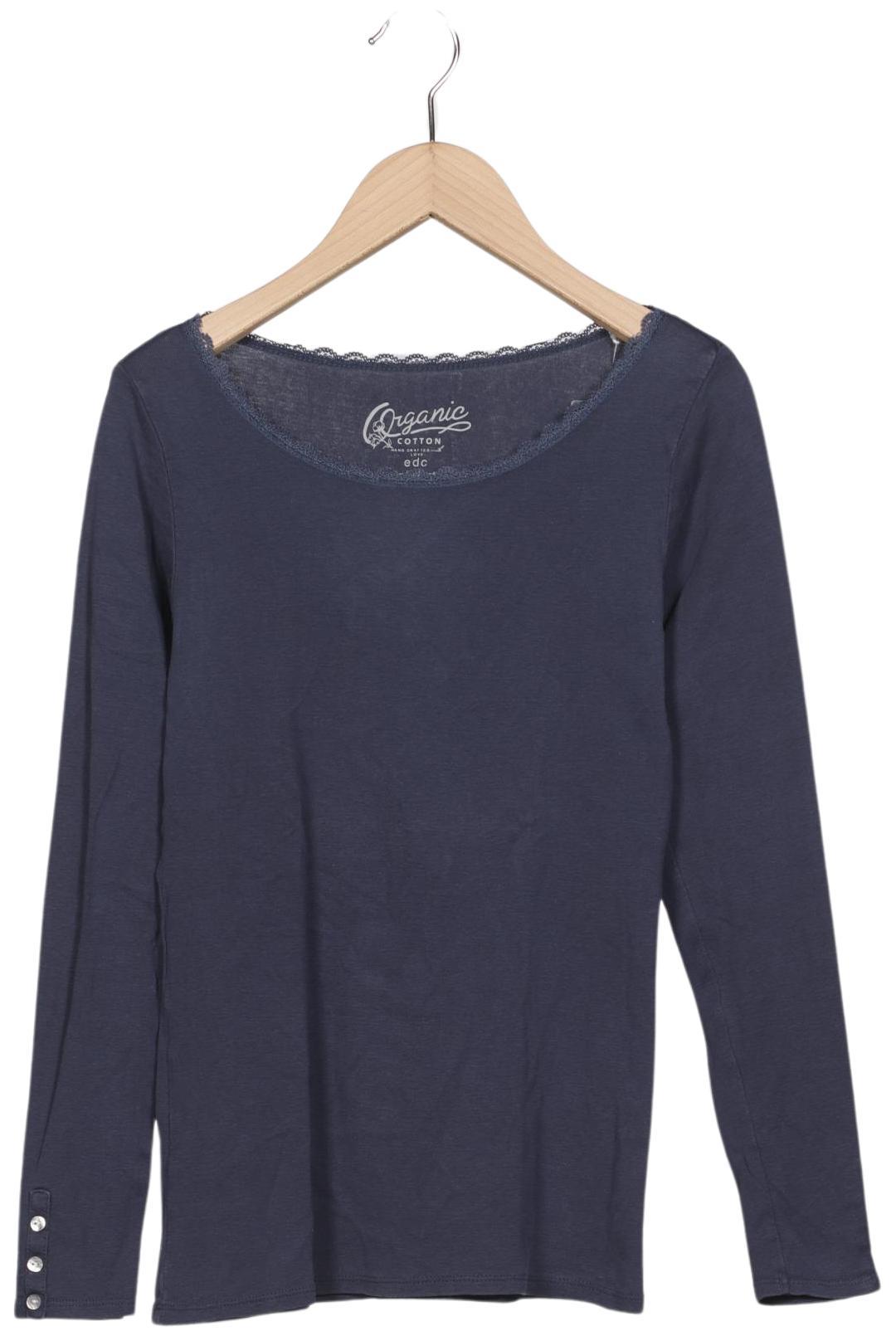 

edc by Esprit Damen Langarmshirt, marineblau, Gr. 36