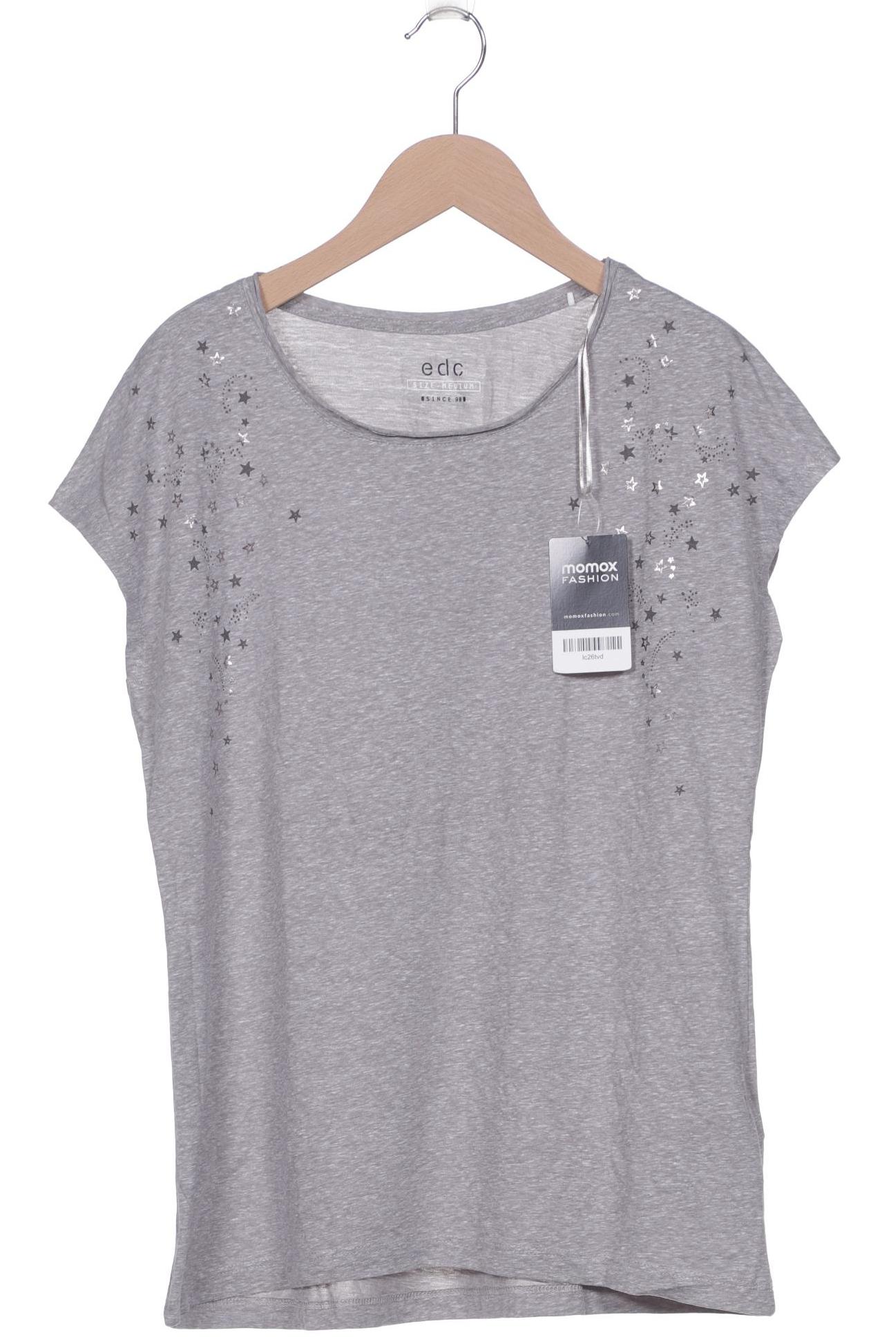 

edc by Esprit Damen T-Shirt, grau, Gr. 38