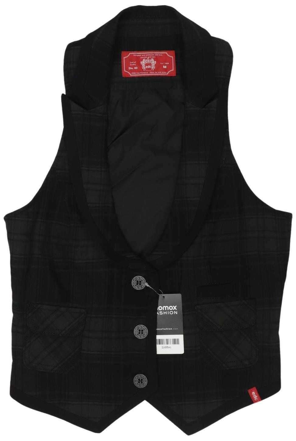 

edc by Esprit Damen Weste, schwarz, Gr. 38