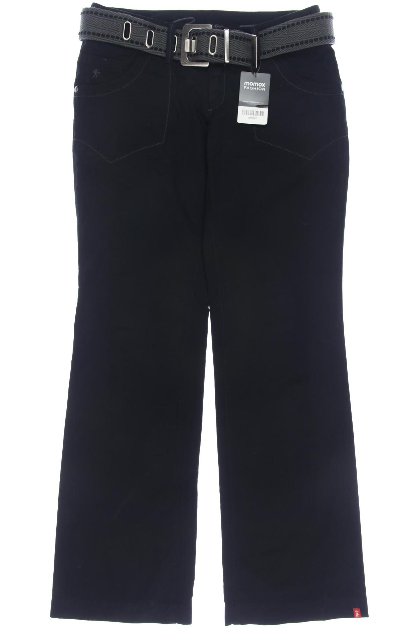

edc by Esprit Damen Stoffhose, schwarz, Gr. 38