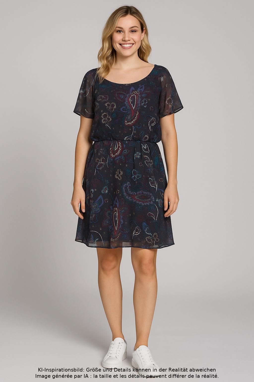 

edc by Esprit Damen Kleid, mehrfarbig, Gr. 38