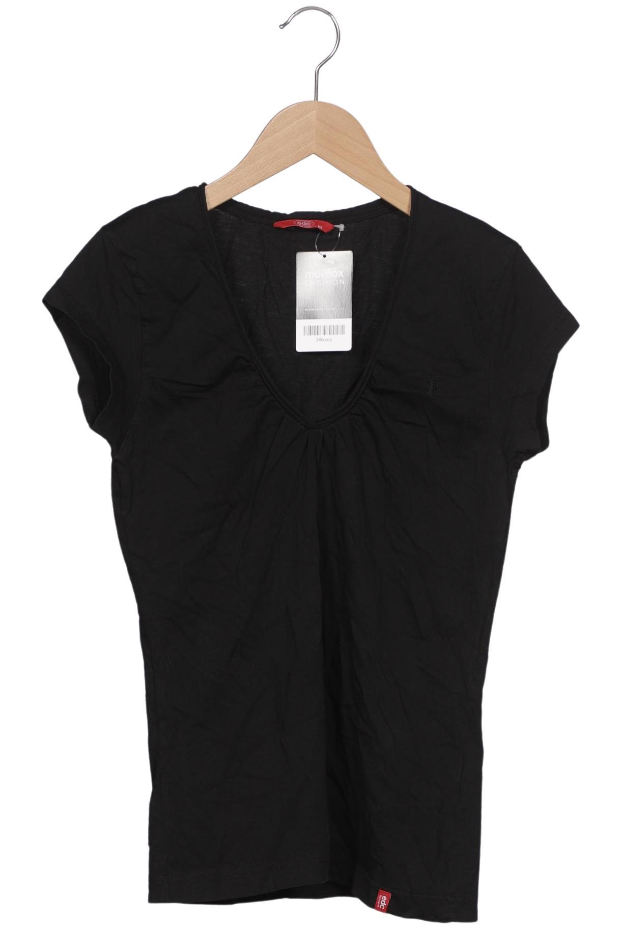 

edc by Esprit Damen T-Shirt, schwarz, Gr. 38