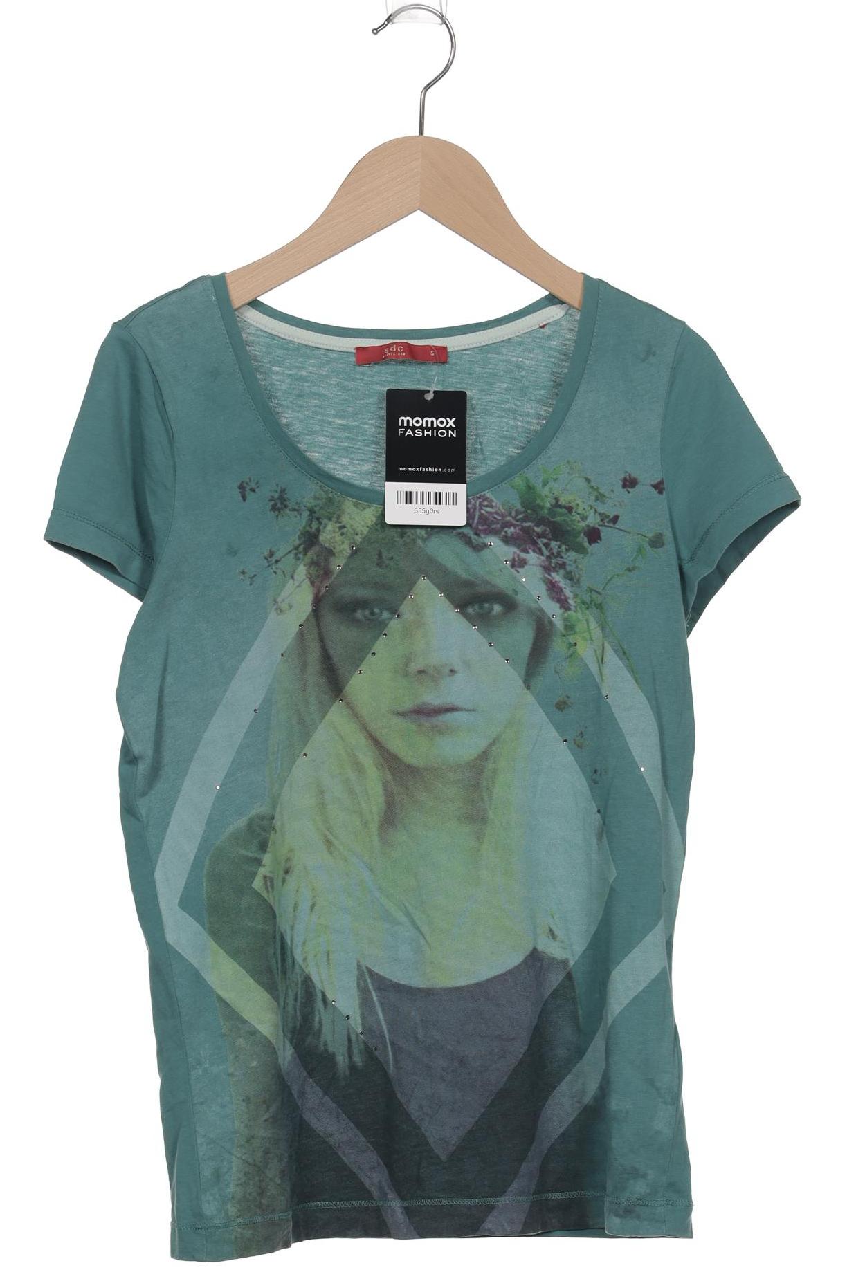

edc by Esprit Damen T-Shirt, grün, Gr. 36