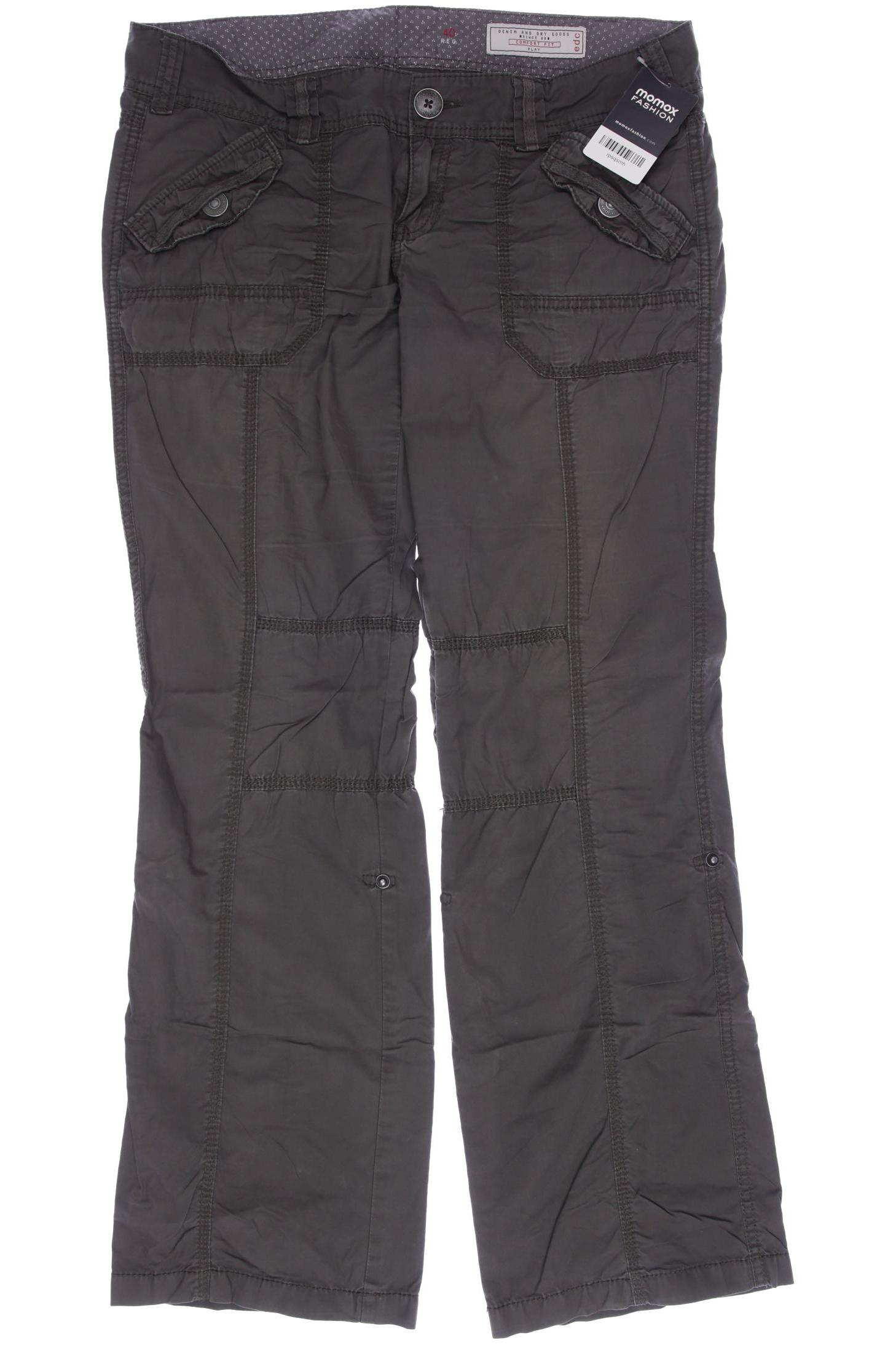 

edc by Esprit Damen Stoffhose, grau