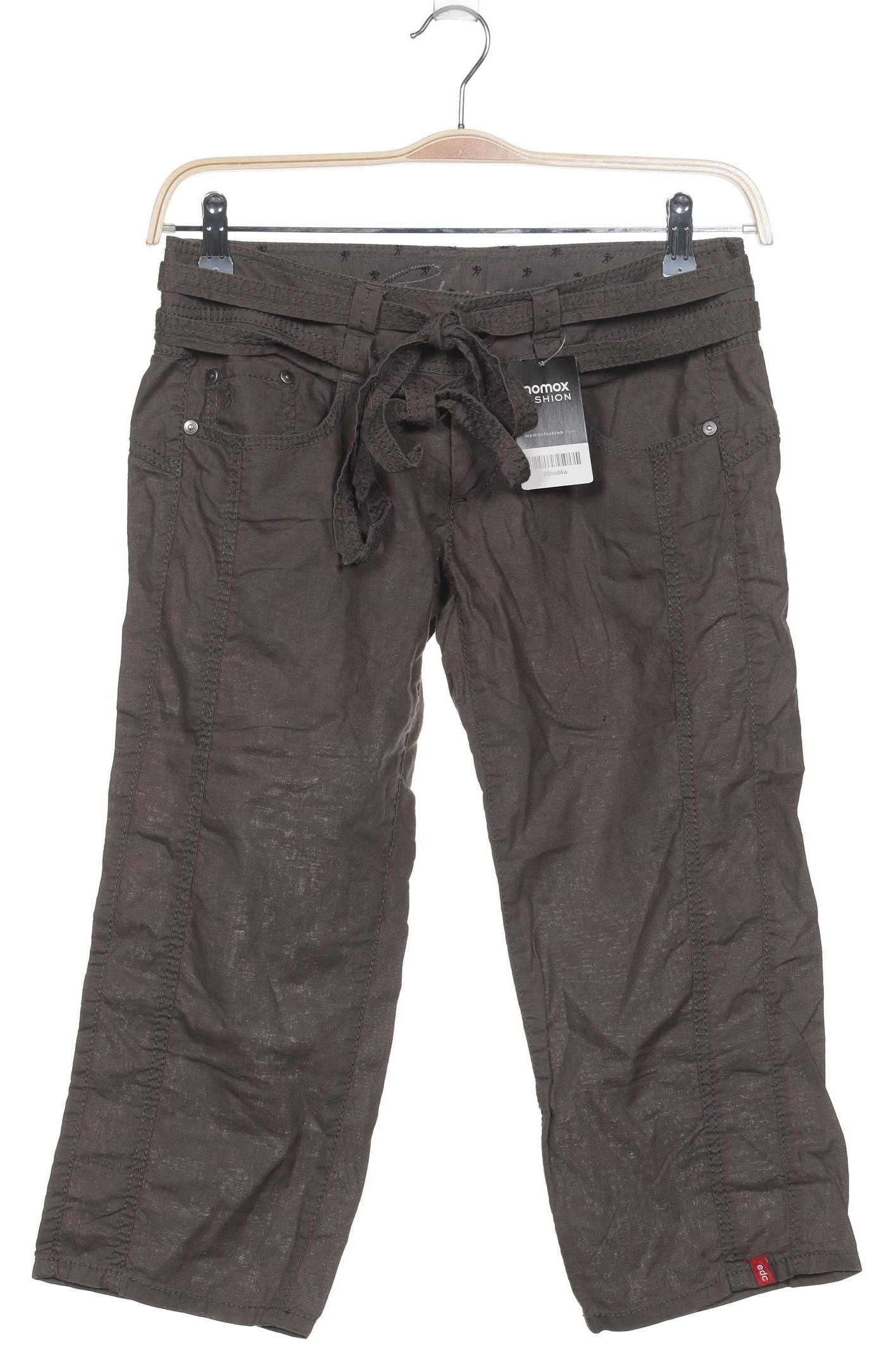 

edc by Esprit Damen Stoffhose, grün, Gr. 34