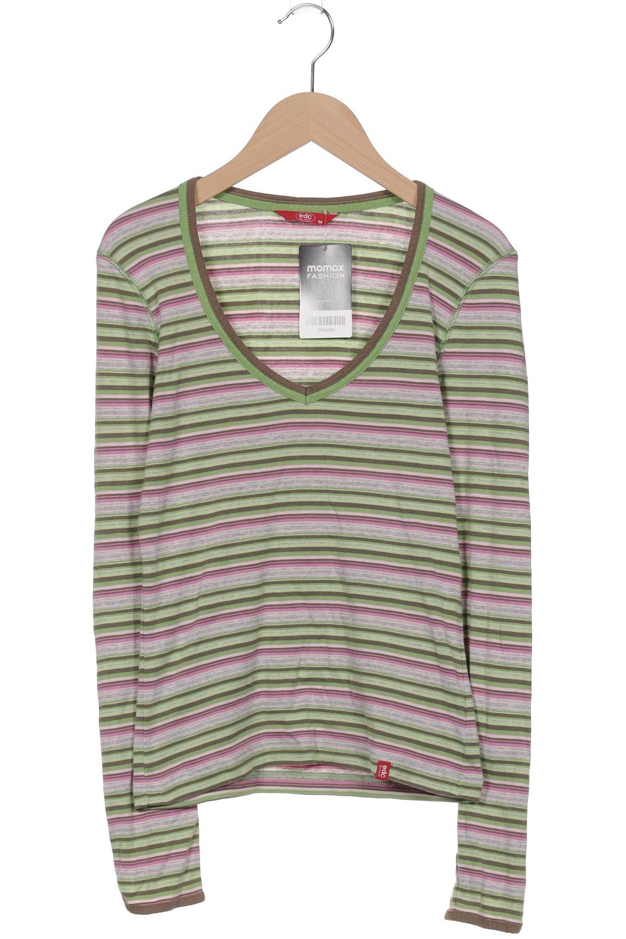 

edc by Esprit Damen Langarmshirt, mehrfarbig, Gr. 38