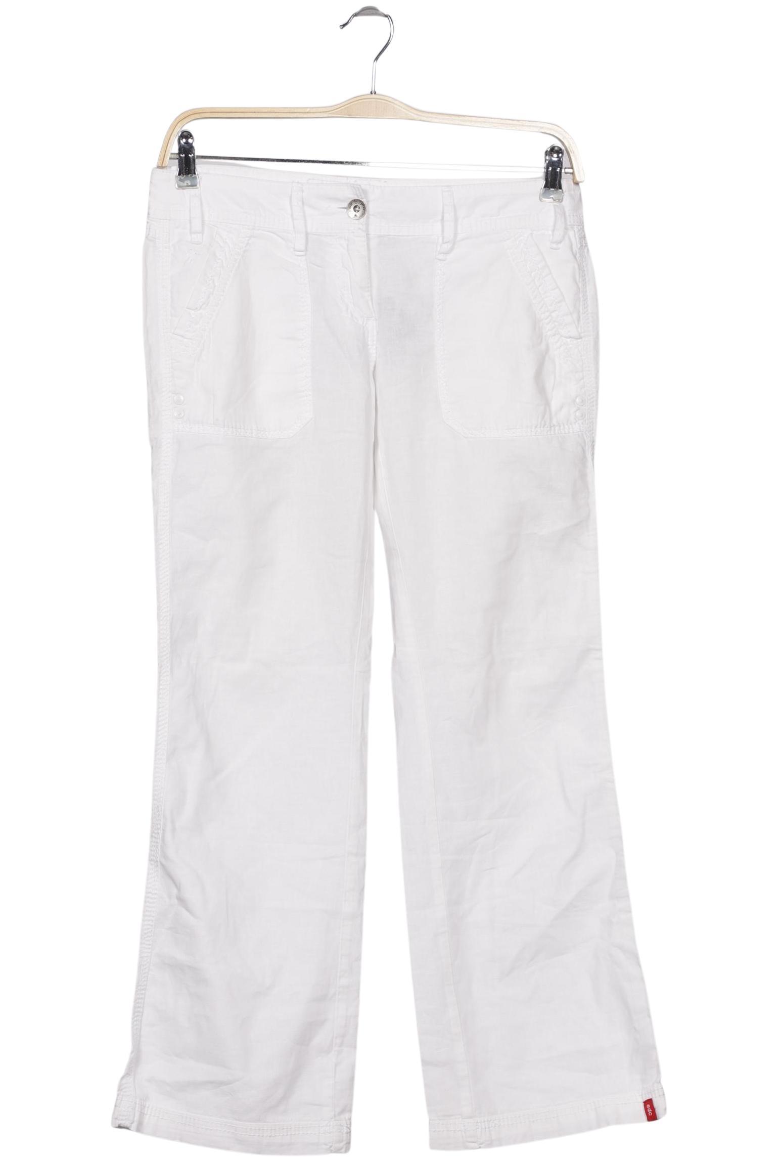 

edc by Esprit Damen Stoffhose, weiß, Gr. 36