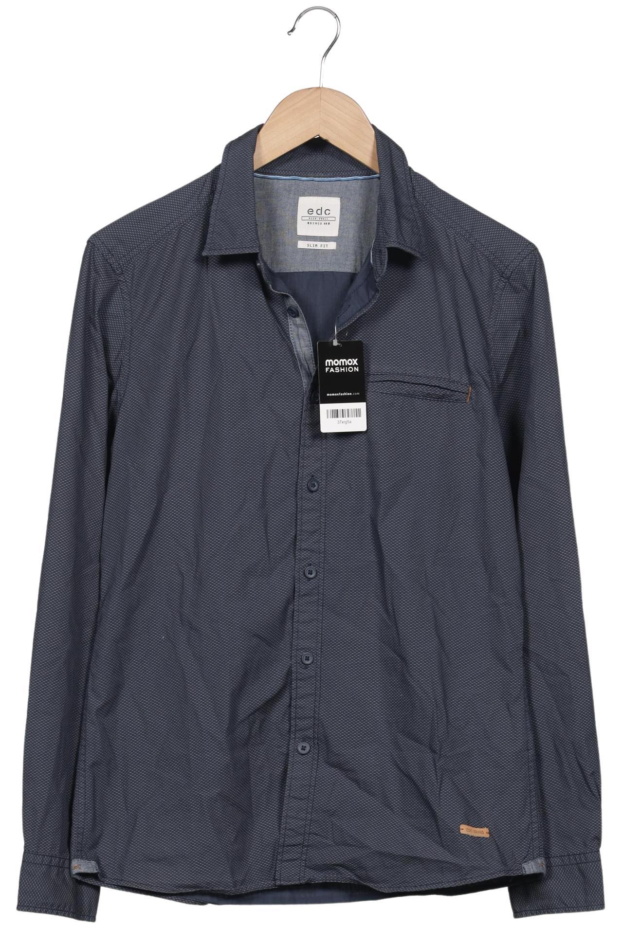 

edc by Esprit Herren Hemd, marineblau, Gr. 46