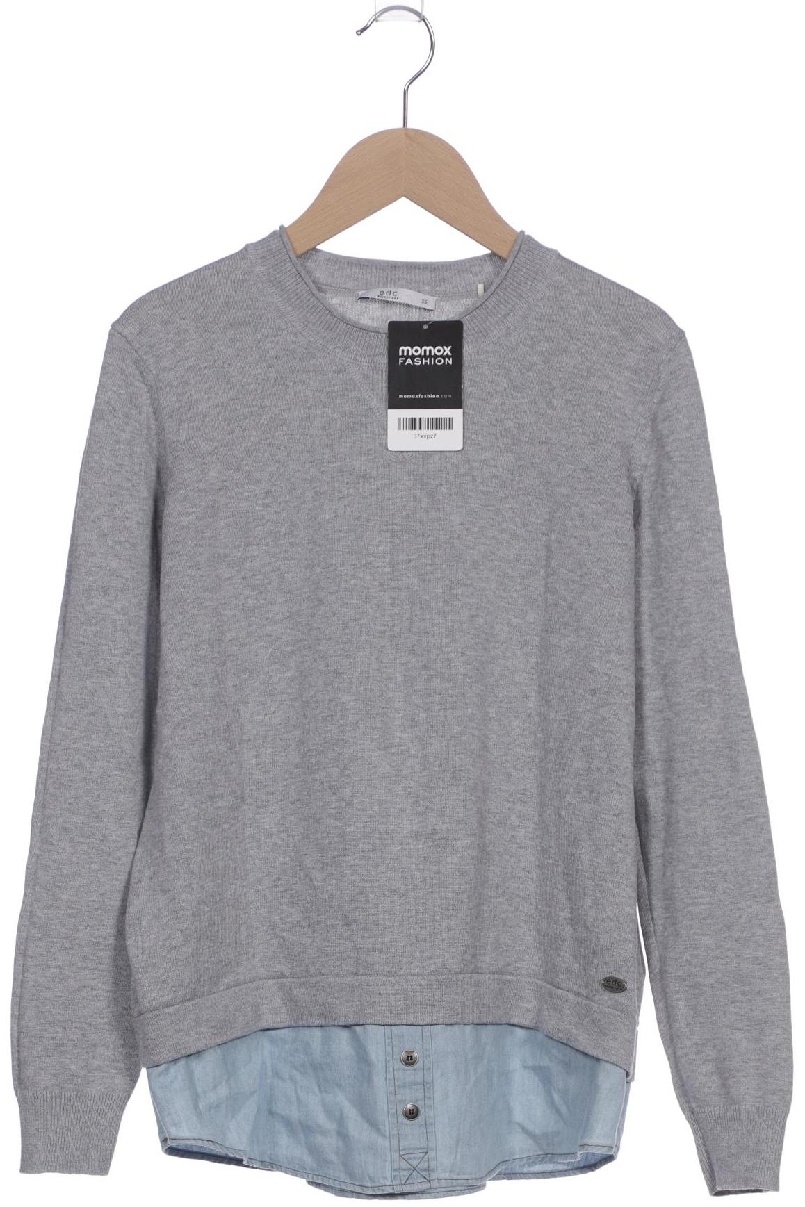 

edc by Esprit Damen Pullover, grau, Gr. 34