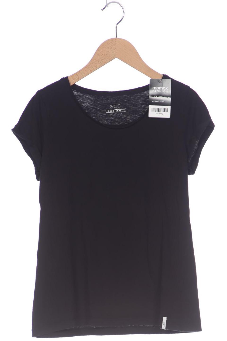 

edc by Esprit Damen T-Shirt, schwarz, Gr. 36