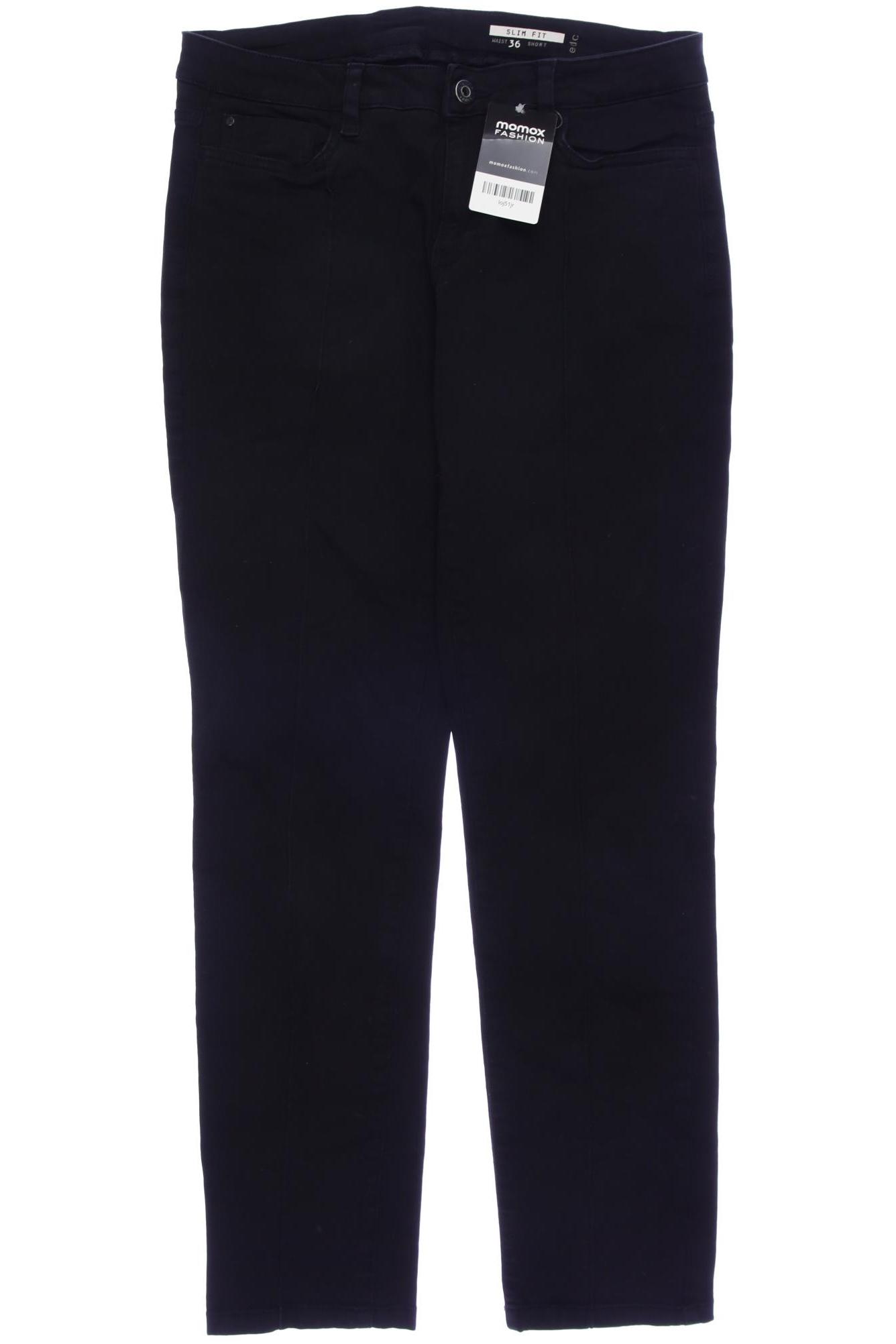 

edc by Esprit Damen Stoffhose, schwarz, Gr. 36