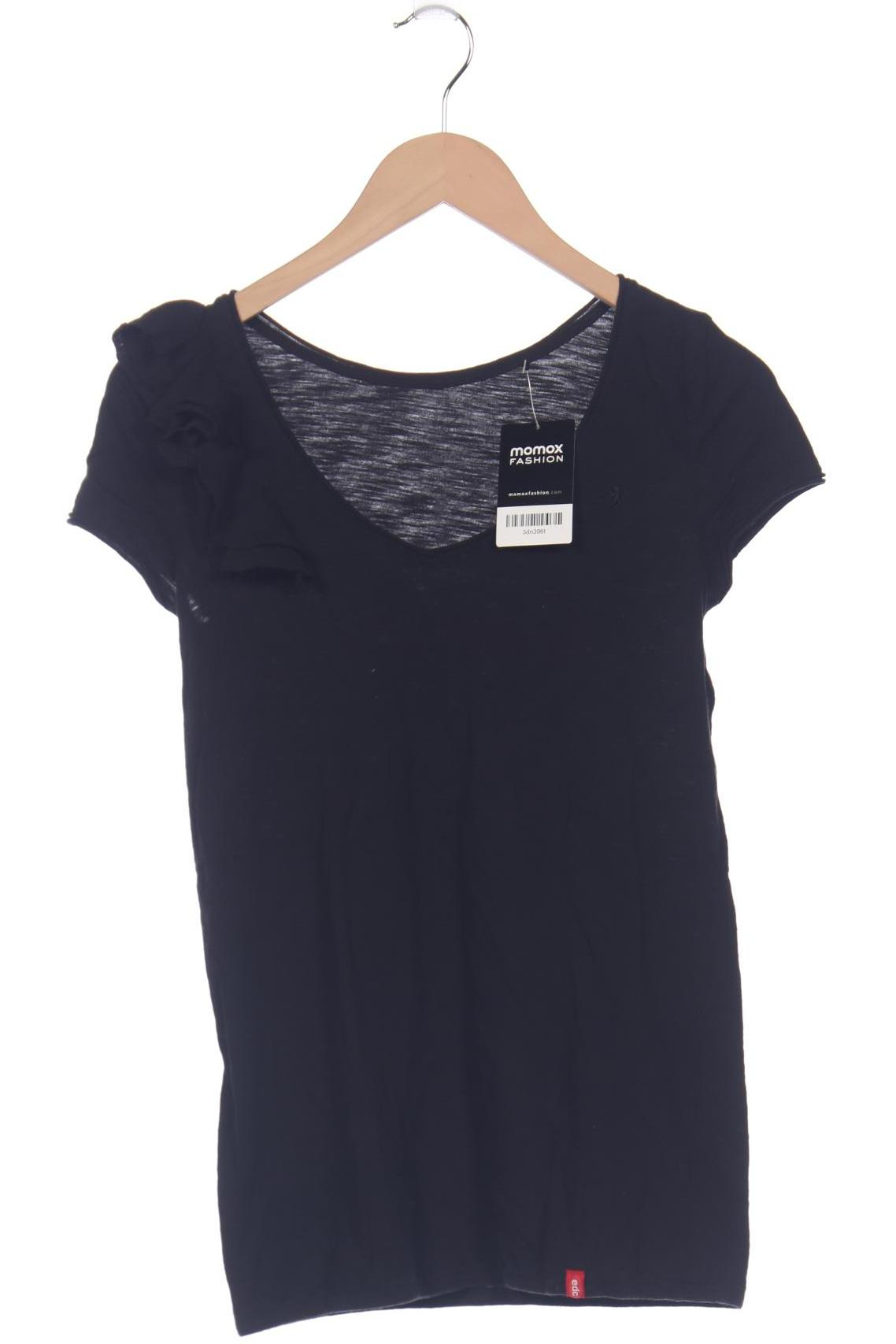 

edc by Esprit Damen T-Shirt, schwarz, Gr. 38