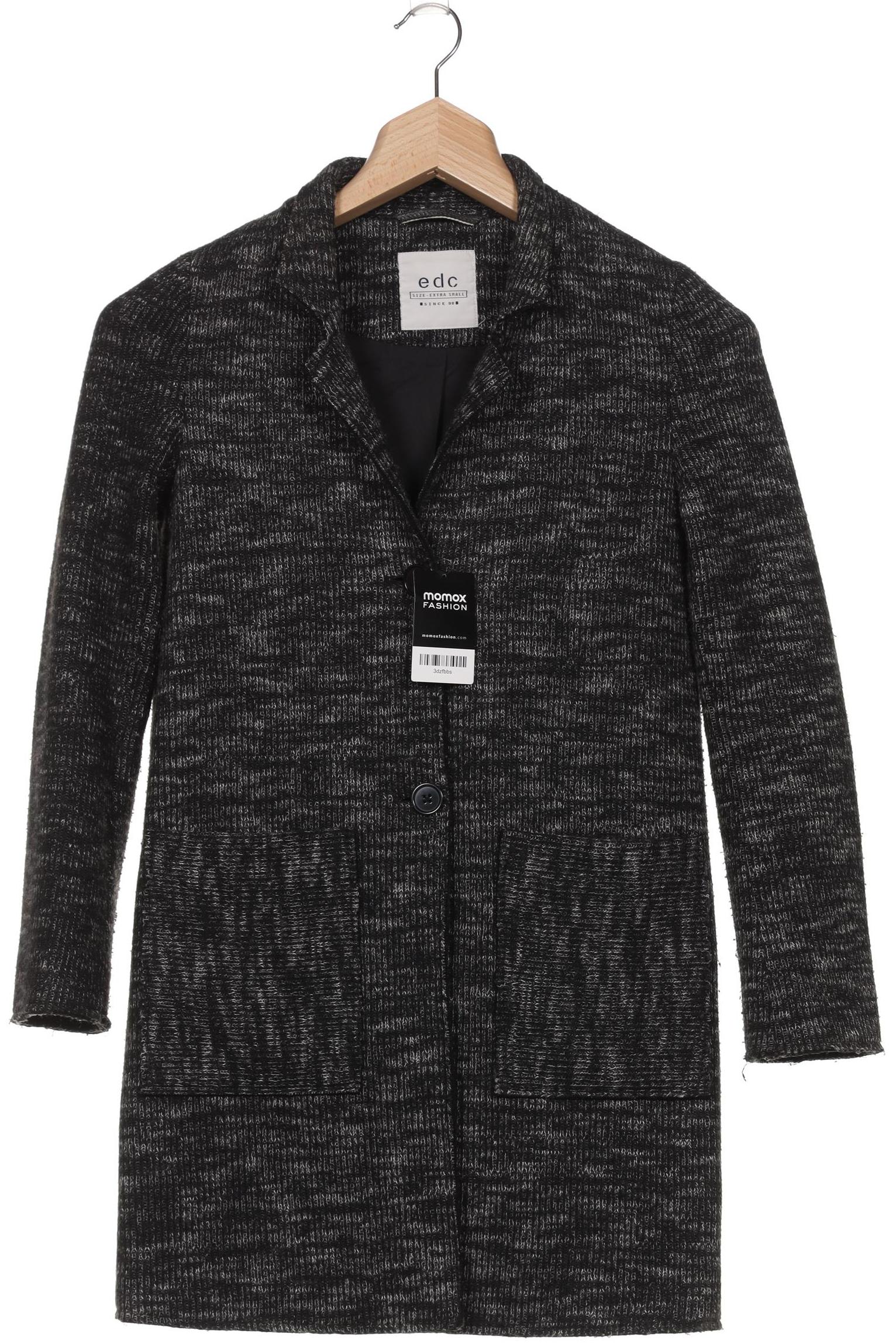 

edc by Esprit Damen Mantel, schwarz, Gr. 34