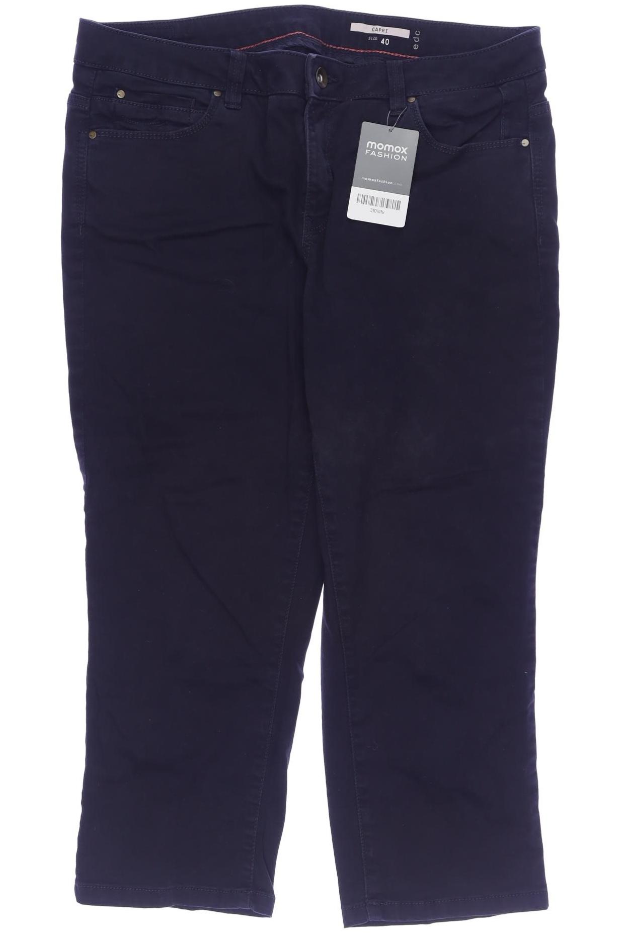 

edc by Esprit Damen Stoffhose, marineblau, Gr. 40