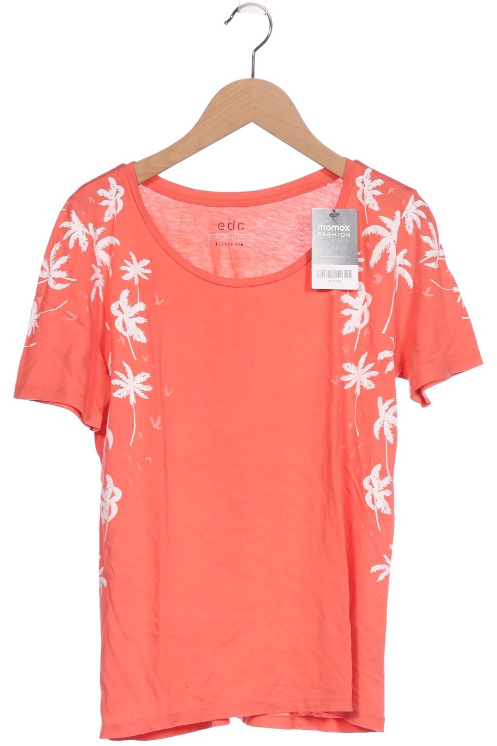 

edc by Esprit Damen T-Shirt, orange, Gr. 34