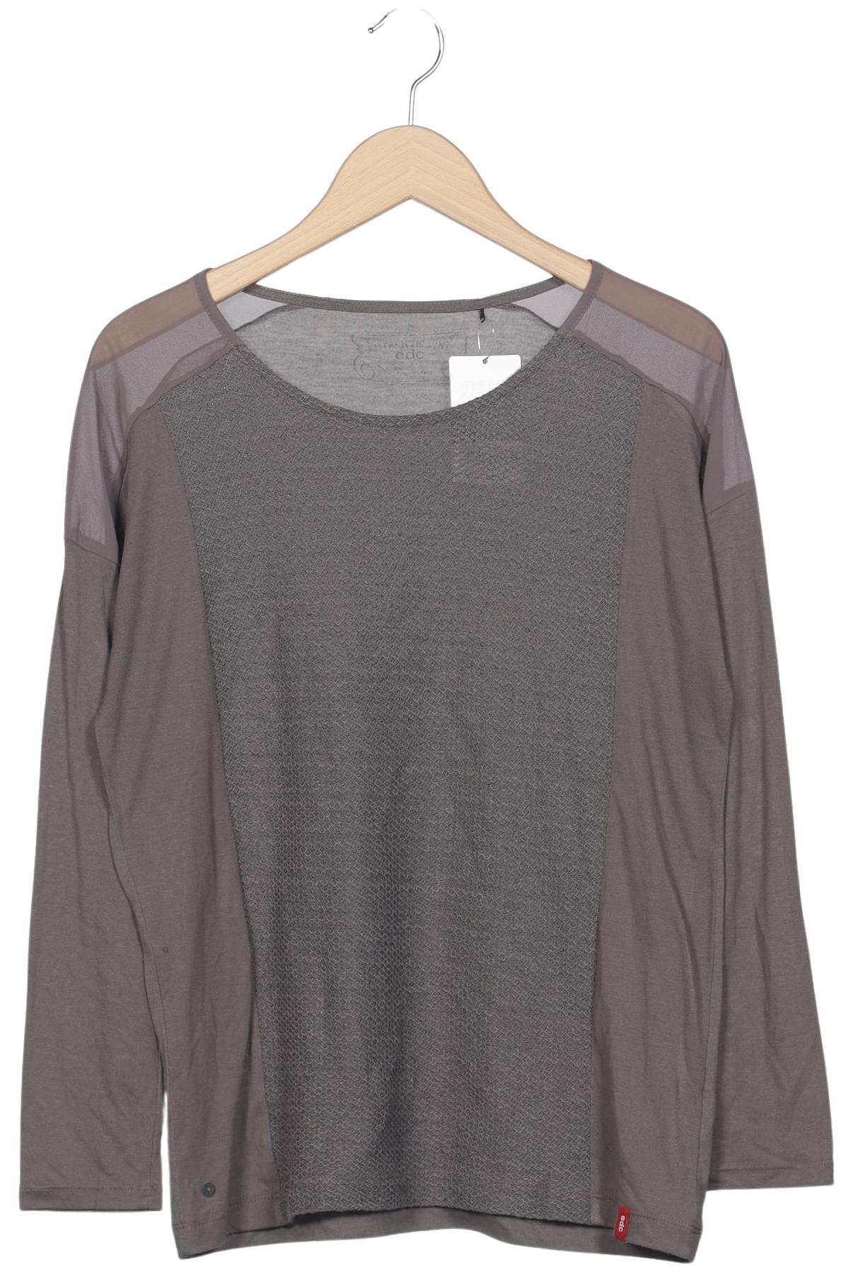 

edc by Esprit Damen Langarmshirt, grau, Gr. 42