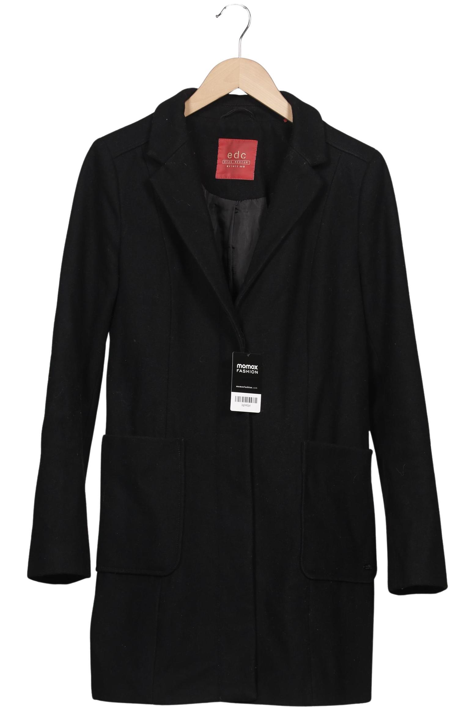 

edc by Esprit Damen Mantel, schwarz, Gr. 38