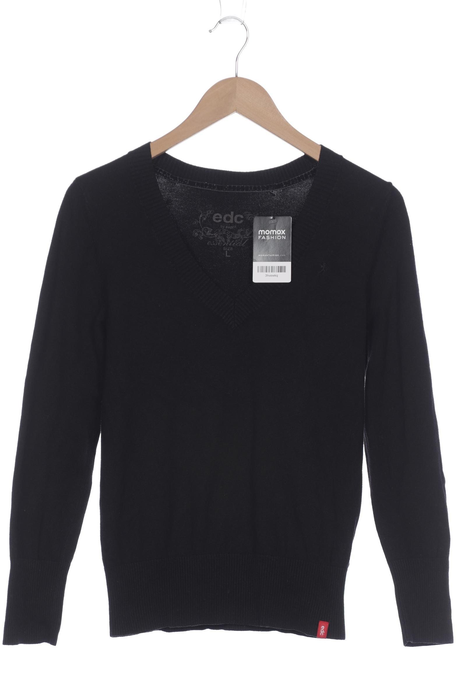 

edc by Esprit Damen Pullover, schwarz, Gr. 42