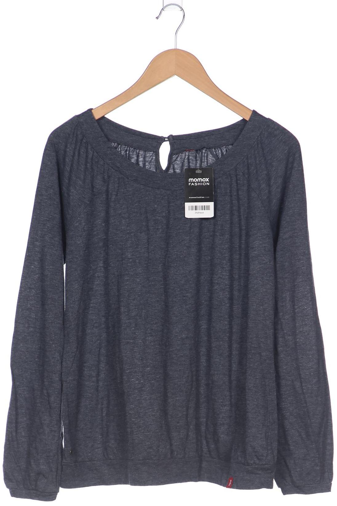 

edc by Esprit Damen Langarmshirt, marineblau, Gr. 42