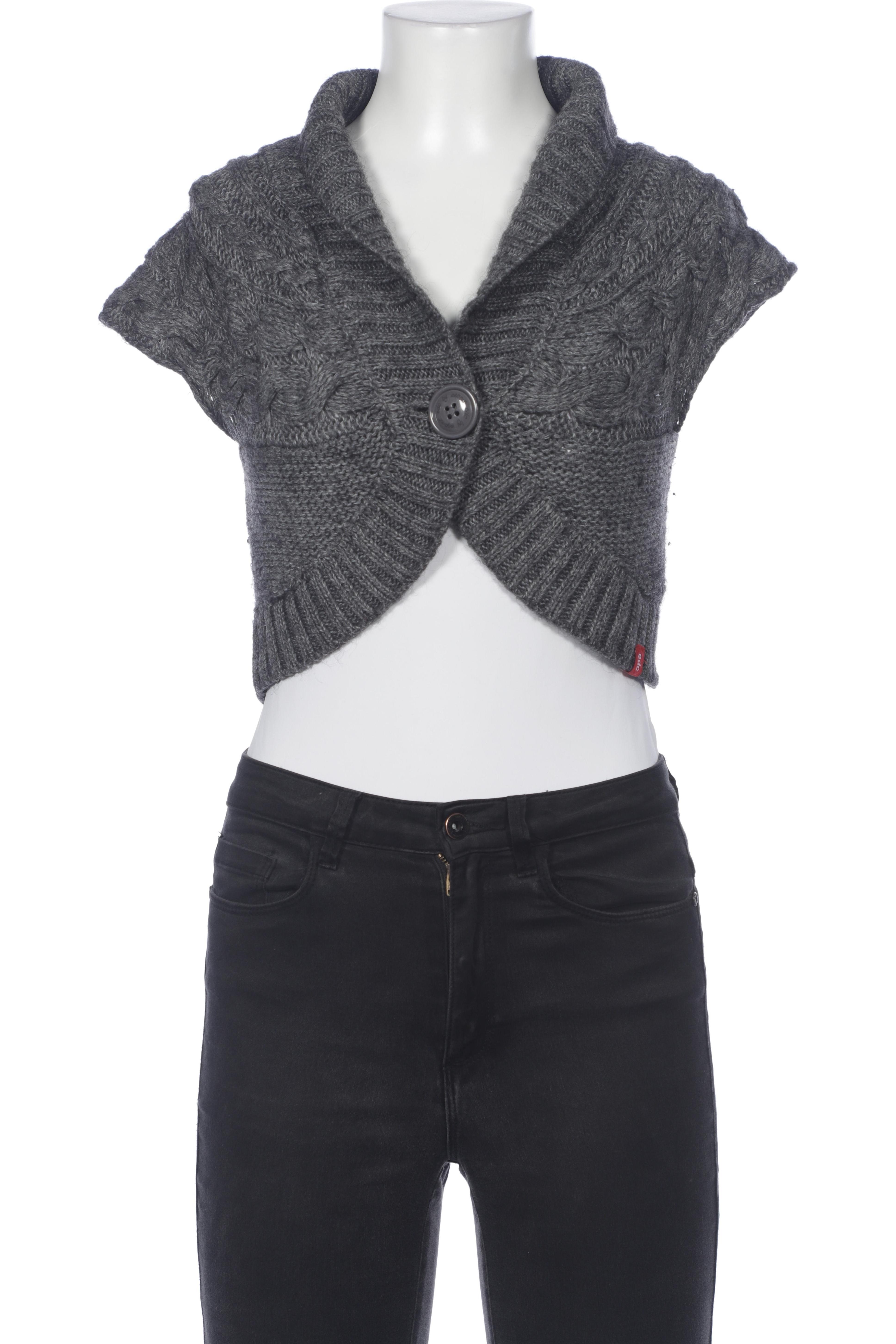 

edc by Esprit Damen Strickjacke, grau, Gr. 38