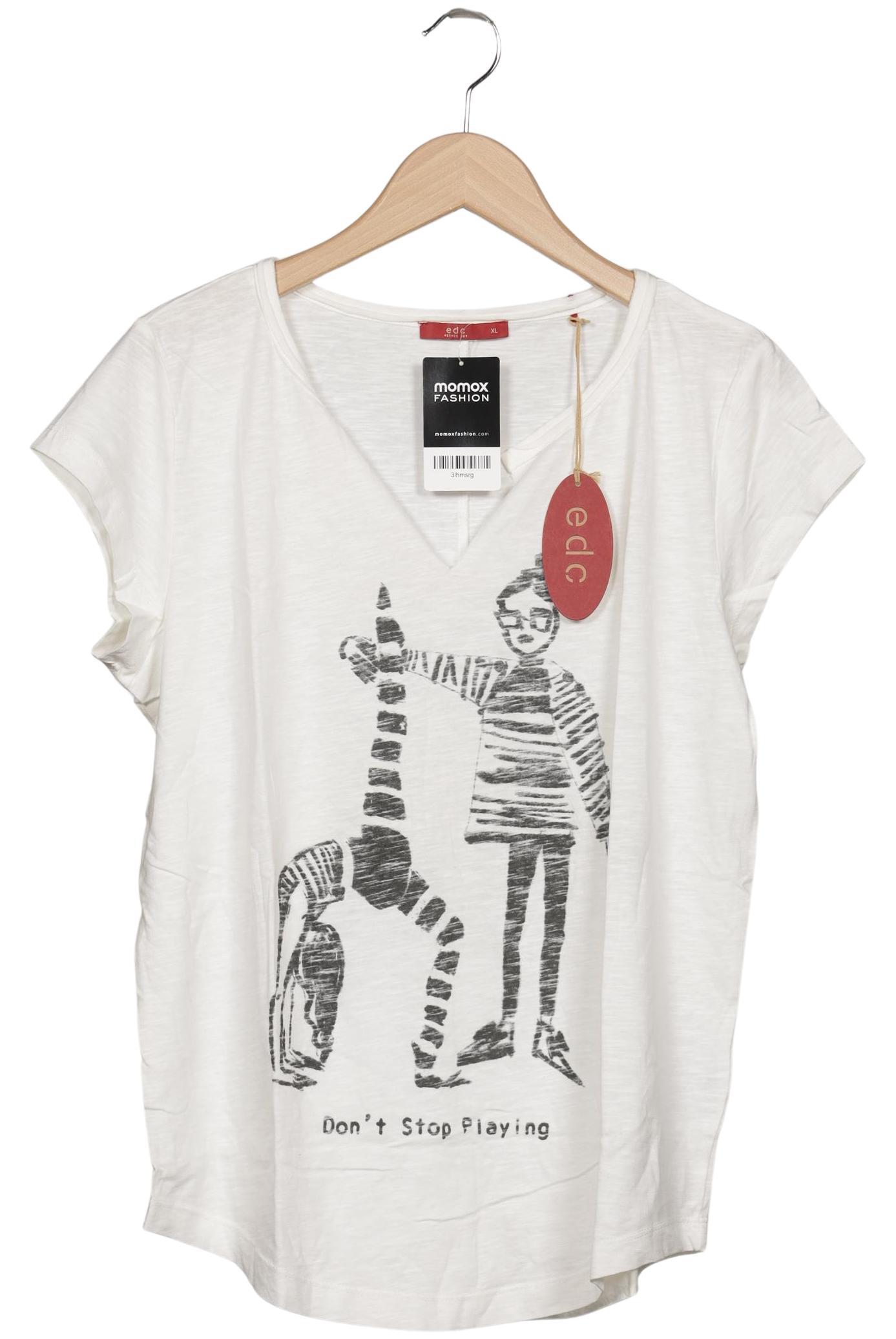 

edc by Esprit Damen T-Shirt, cremeweiß, Gr. 44