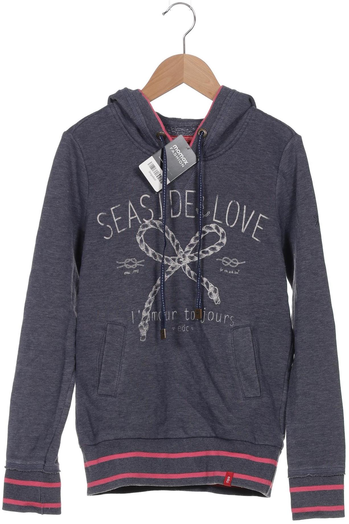 

edc by Esprit Damen Kapuzenpullover, marineblau, Gr. 34
