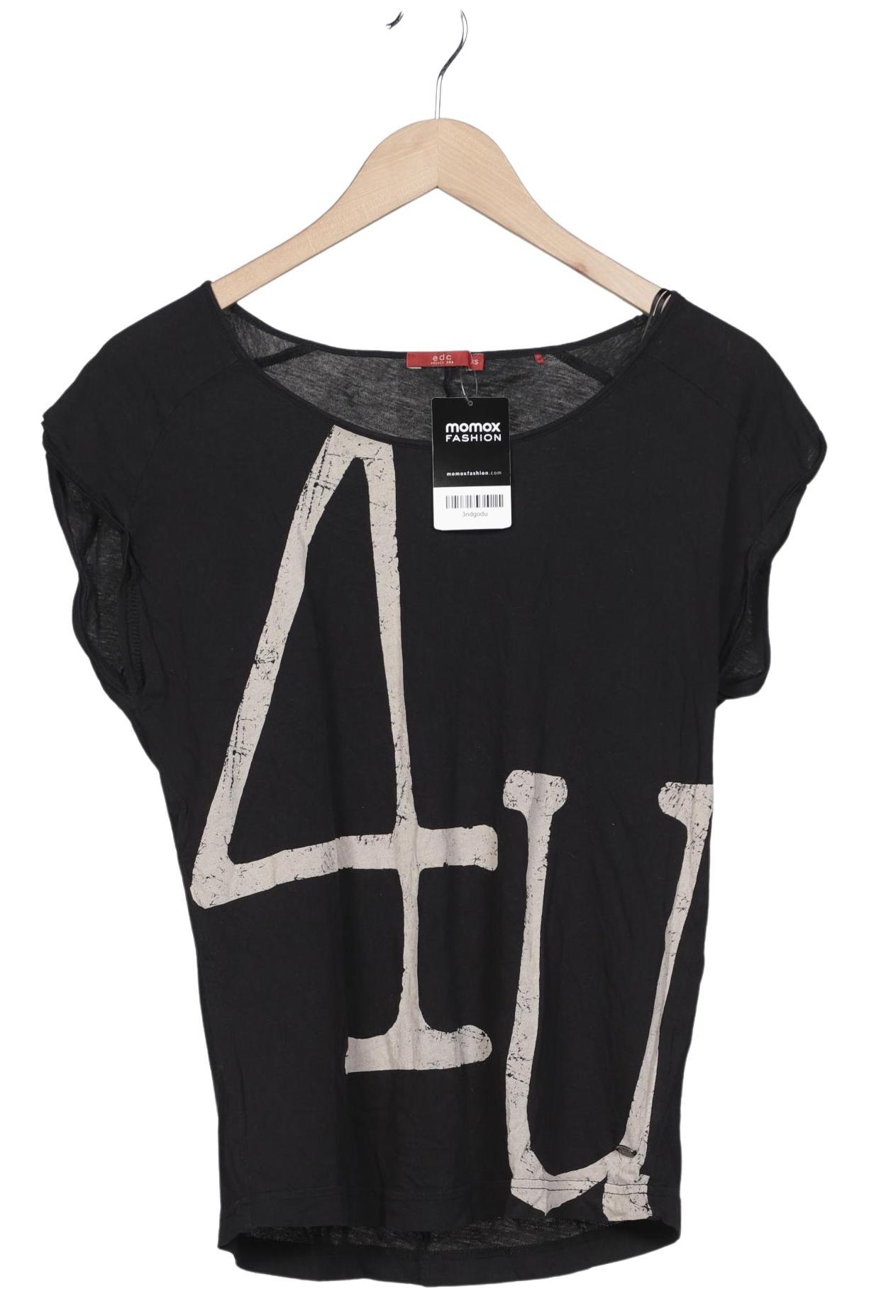 

edc by Esprit Damen T-Shirt, schwarz, Gr. 34