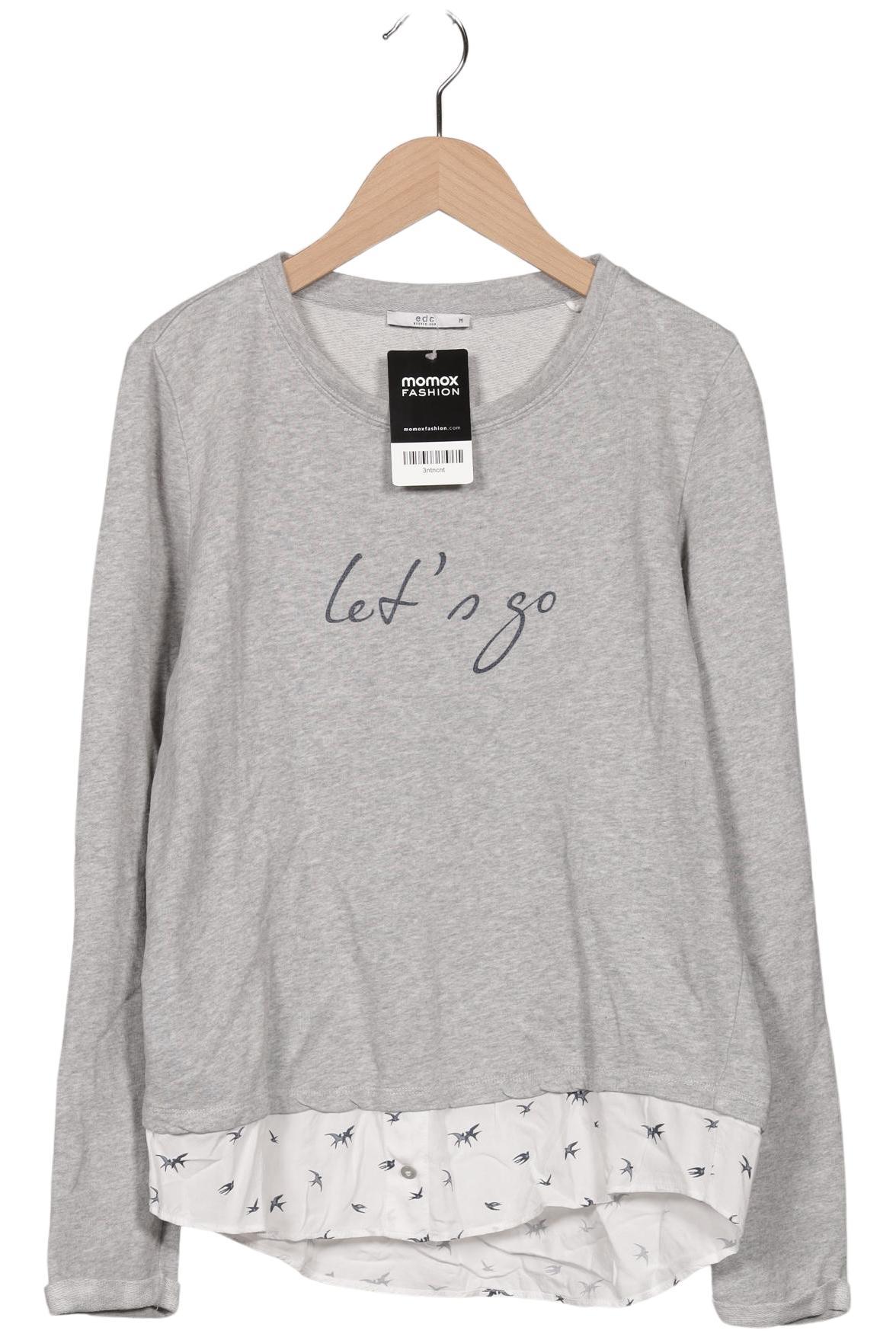 

edc by Esprit Damen Sweatshirt, grau, Gr. 38