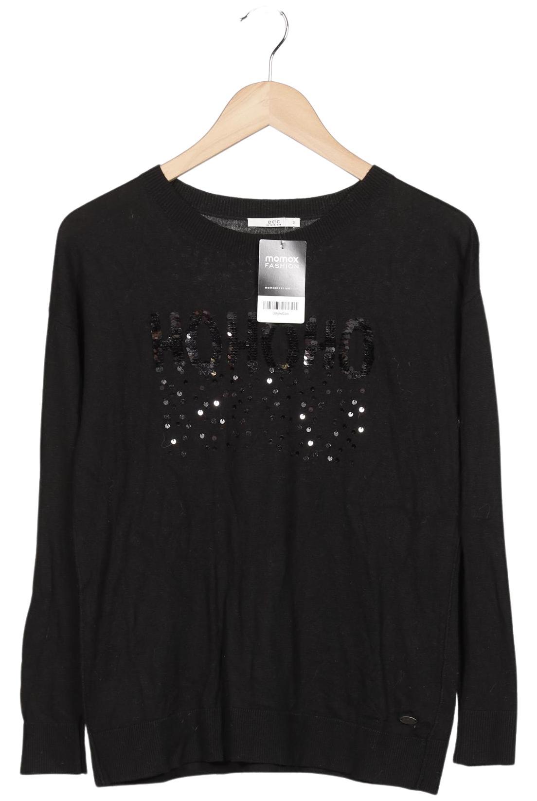 

edc by Esprit Damen Pullover, schwarz, Gr. 36